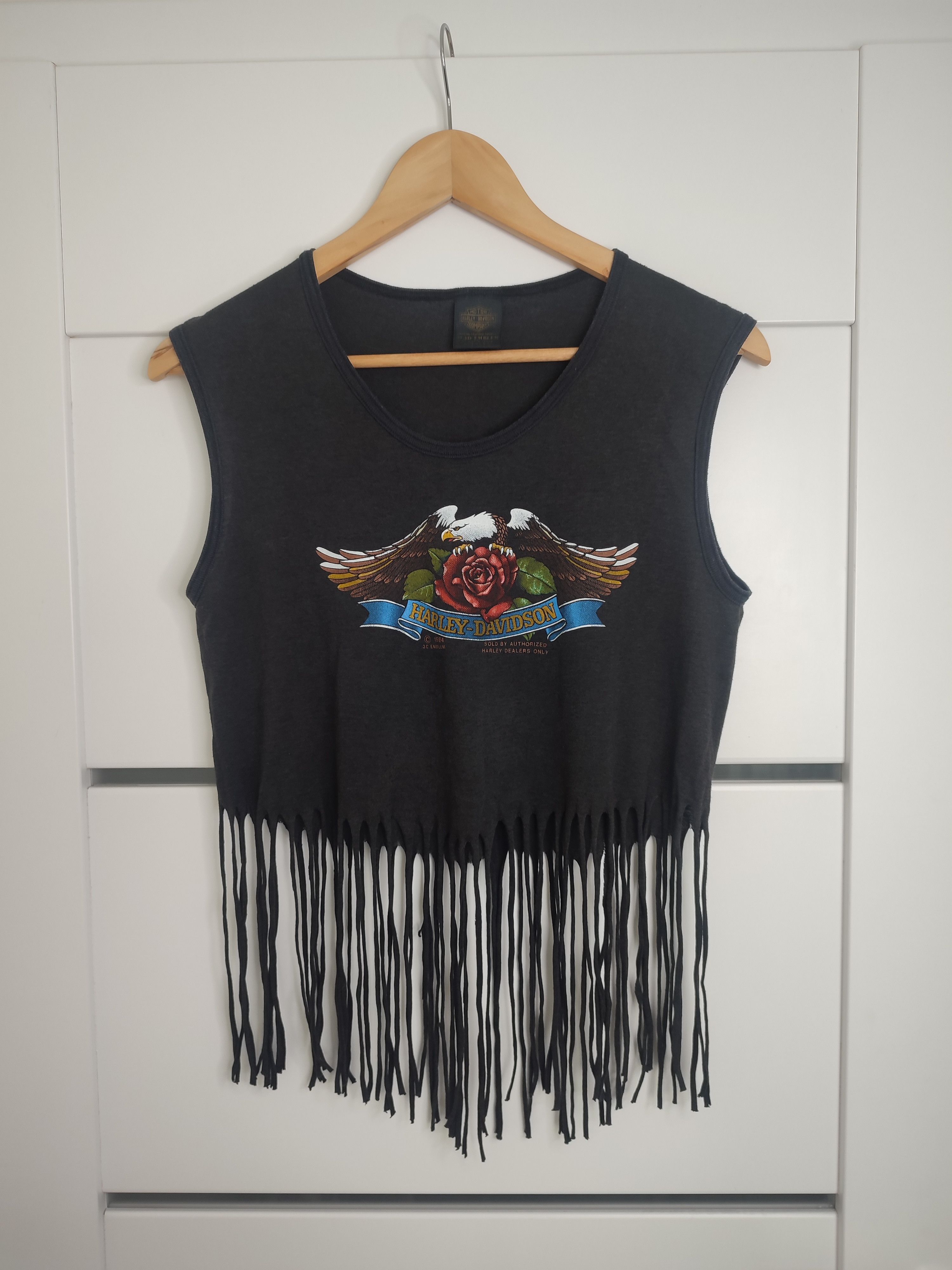 Harley Davidson Vintage 1984, 3D Emblem, tee women Size L / US 10 / IT 46 - 1 Thumbnail
