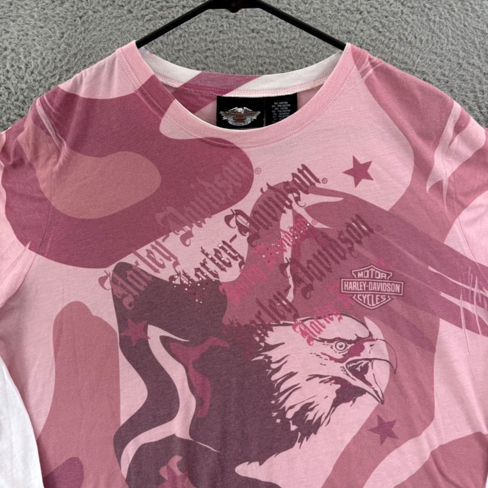 Harley Davidson Harley Davidson Shirt Womens 2W Pink Women Screaming Eagle Long Sleeve Motorcycle USA Size XS / US 0-2 / IT 36-38 - 3 Thumbnail
