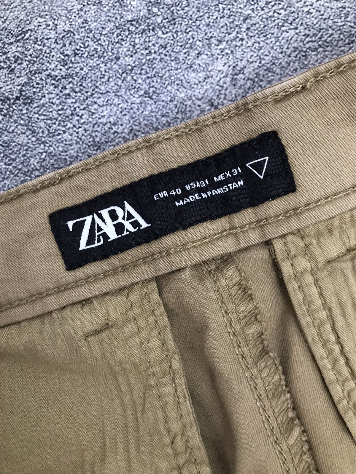 Zara Zara Skinny Fit Beige Basic Classic Cotton Chino Pants Size US 30 / EU 46 - 7 Thumbnail