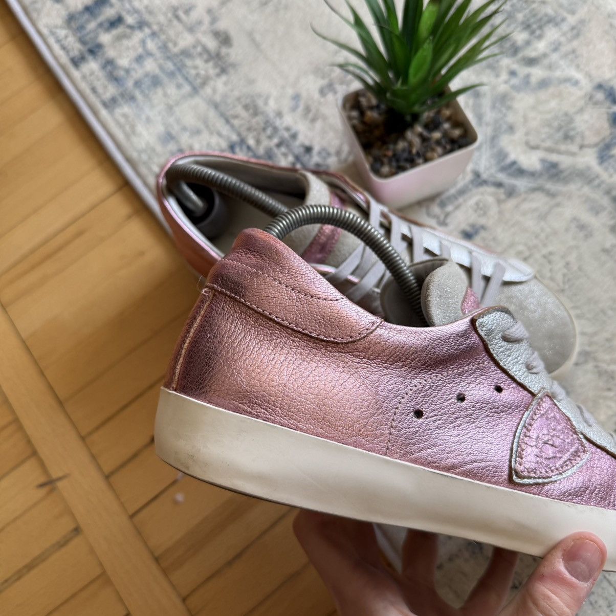 Philippe Model 📌 Philippe Model Pink Tennis Low Top Leather Sneakers 39 Size US 9 / IT 39 - 7 Thumbnail