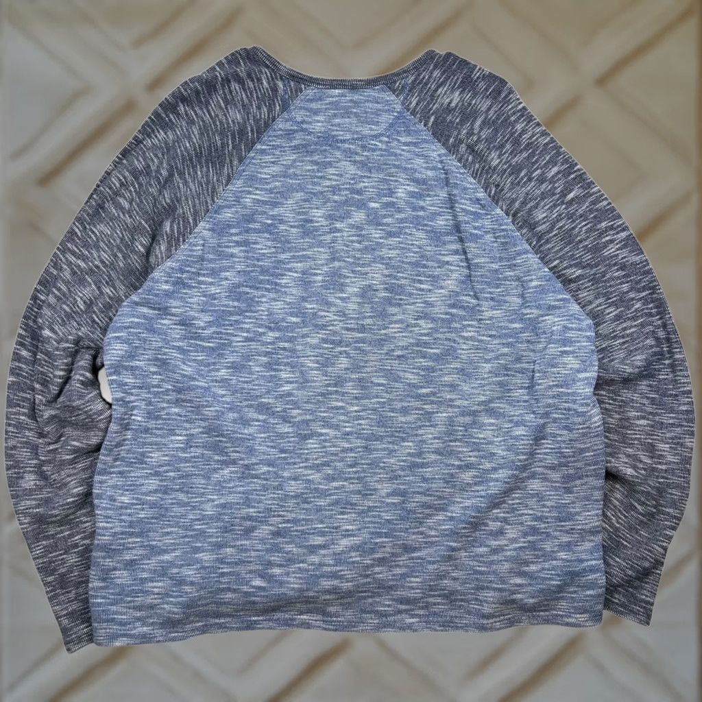 Lucky Brand Lucky Brand Henley Shirt Long Sleeve Raglan Knit Top Blue Womens XL Size XL / US 12-14 / IT 48-50 - 1 Thumbnail