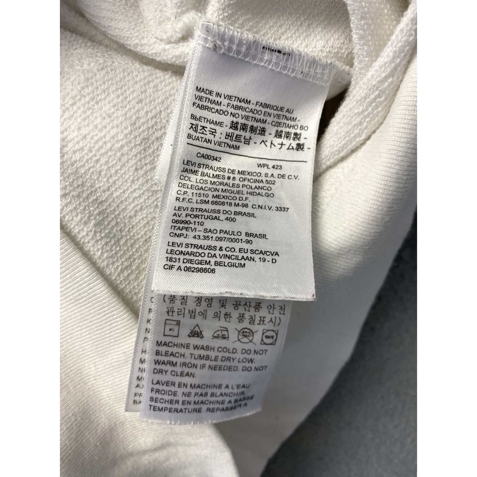 Levi's VINTAGE LEVI'S Graphic Hoodie Jumper White Cotton Jersey Regular Womens Medium Grey /100-33 Size M / US 6-8 / IT 42-44 - 7 Thumbnail