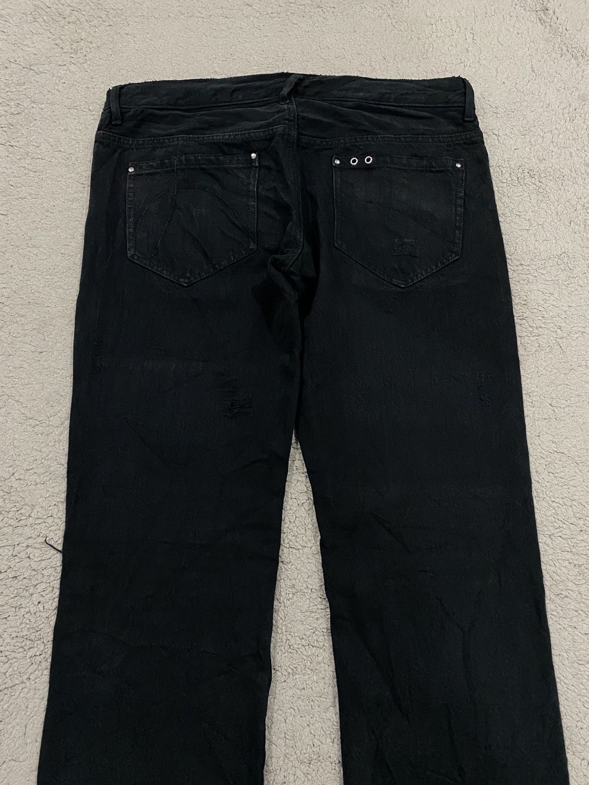 If Six Was Nine NEED GONE ‼️ No ID Black Flared Distressed like Tornado Mart Size US 33 - 12 Thumbnail