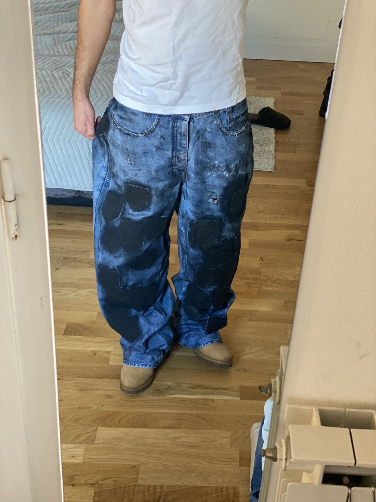 Vintage Custom baggy jeans Size US 35 - 6 Thumbnail
