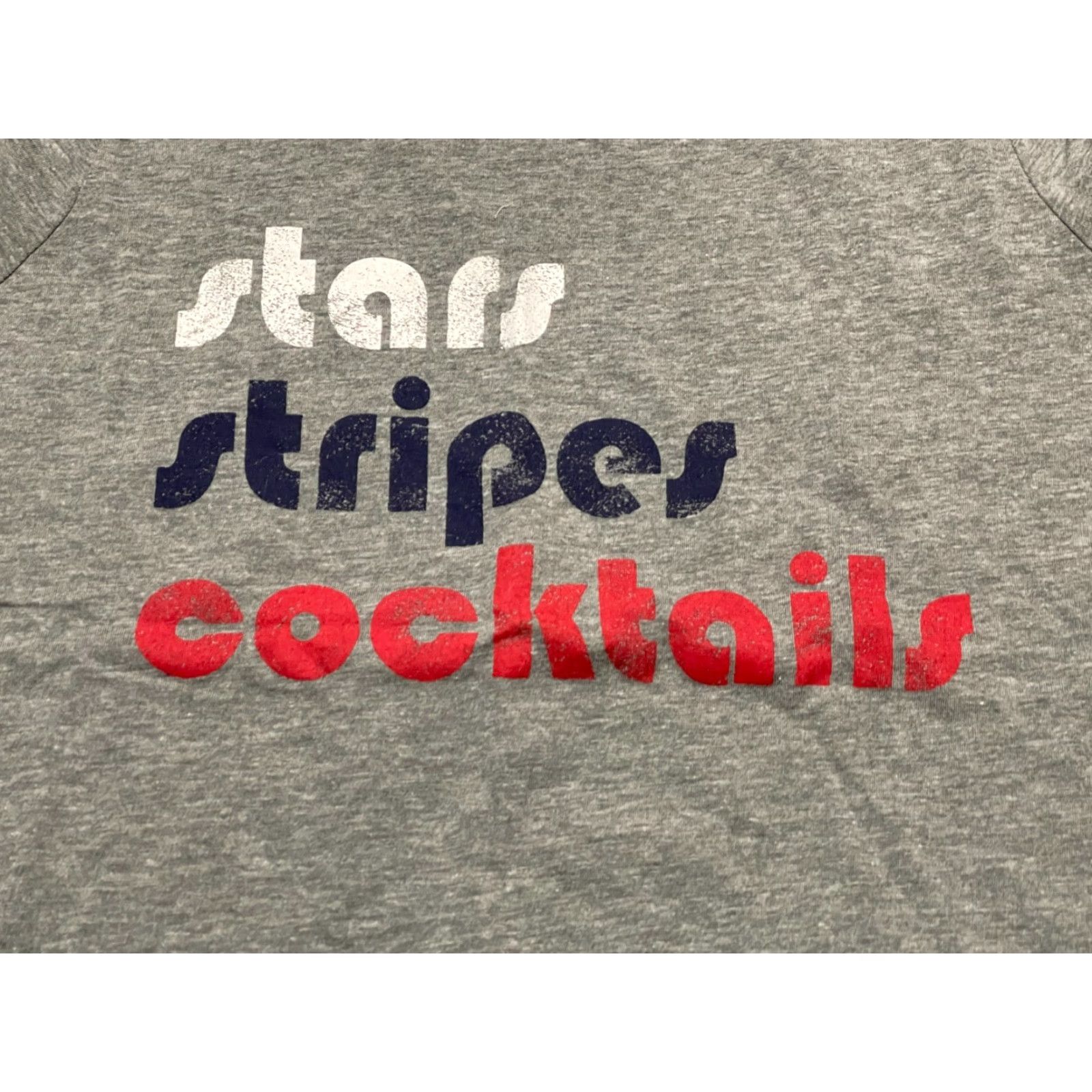 Vintage Grayson Threads Shirt Women's XL Gray STARS STRIPES COCKTAILS T-Shirt Short Sleeve Pullover Casual Basic Shirt Modern Womens Size XL / US 12-14 / IT 48-50 - 3 Thumbnail