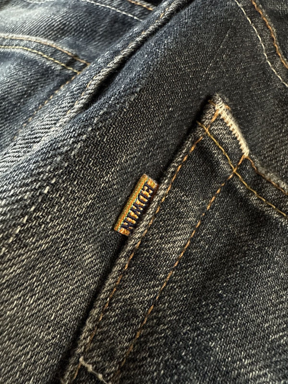 Edwin Edwin 502 Sulfur Denim Shadow Wash Jeans Size US 30 / EU 46 - 19 Thumbnail
