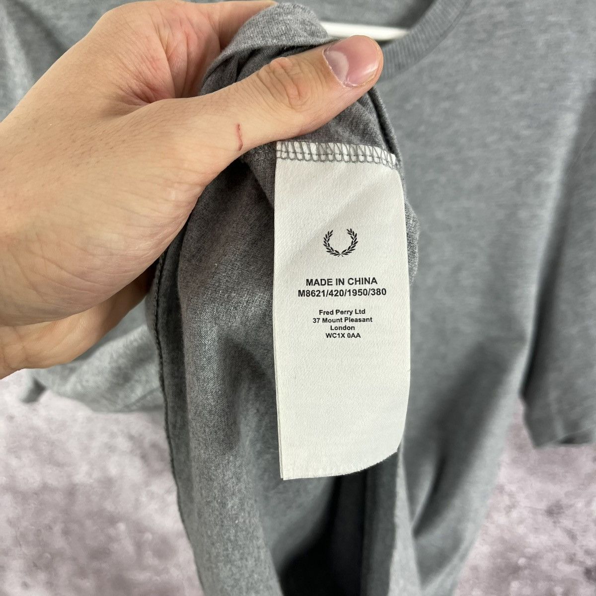 Fred Perry Fred Perry Vintage Tee Centre Logo Embroidery Grey Size M Size US M / EU 48-50 / 2 - 7 Thumbnail