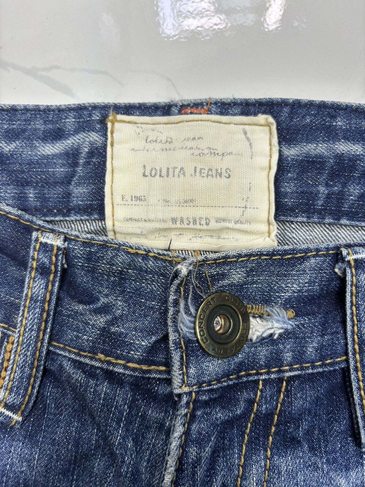 Kapital 💥LOLITA YOSHITOMO NARA DISTRESSED DENIM JEANS Size US 31 - 9 Thumbnail