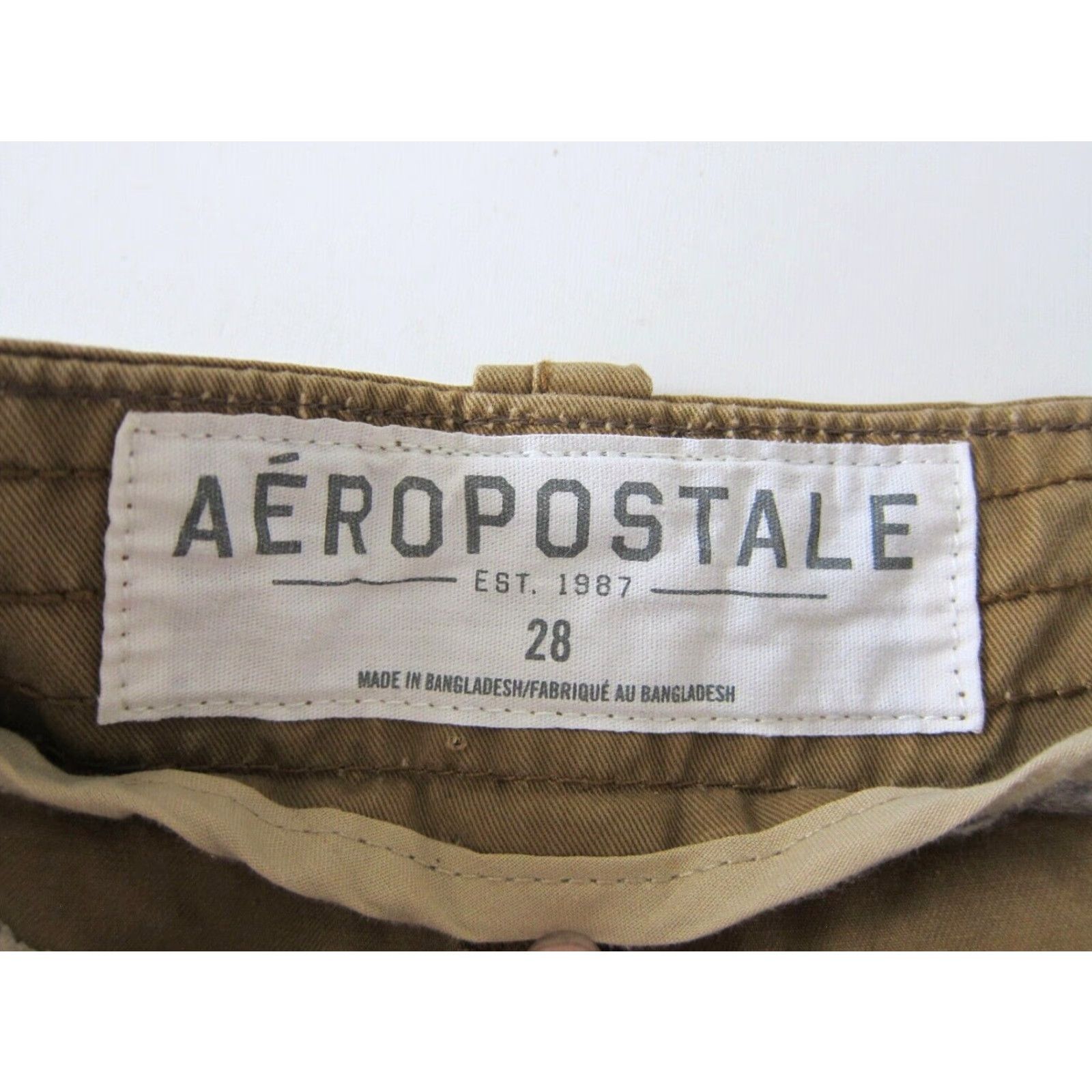Aeropostale Aeropostale 100% Cotton Brown US-NY Pocket Cargo Shorts Men Size 28 Size US 28 / EU 44 - 4 Thumbnail