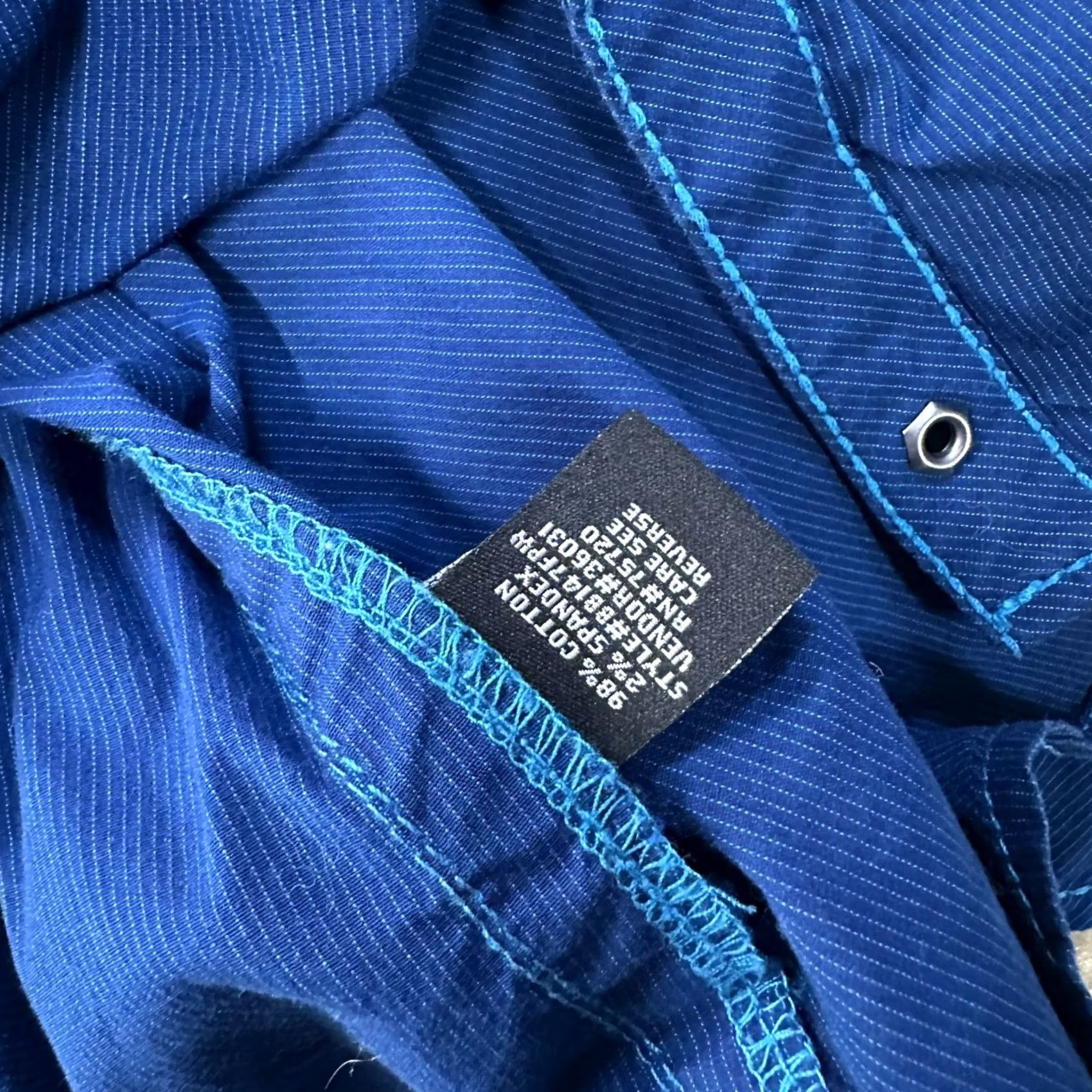 Buckle Black Buckle Black Button-Front Shirt Men's 2XL Athletic Fit Blue Button Up Cowboy Western Solid Long Sleeve Snap Front Vintage Size US XXL / EU 58 / 5 - 6 Thumbnail