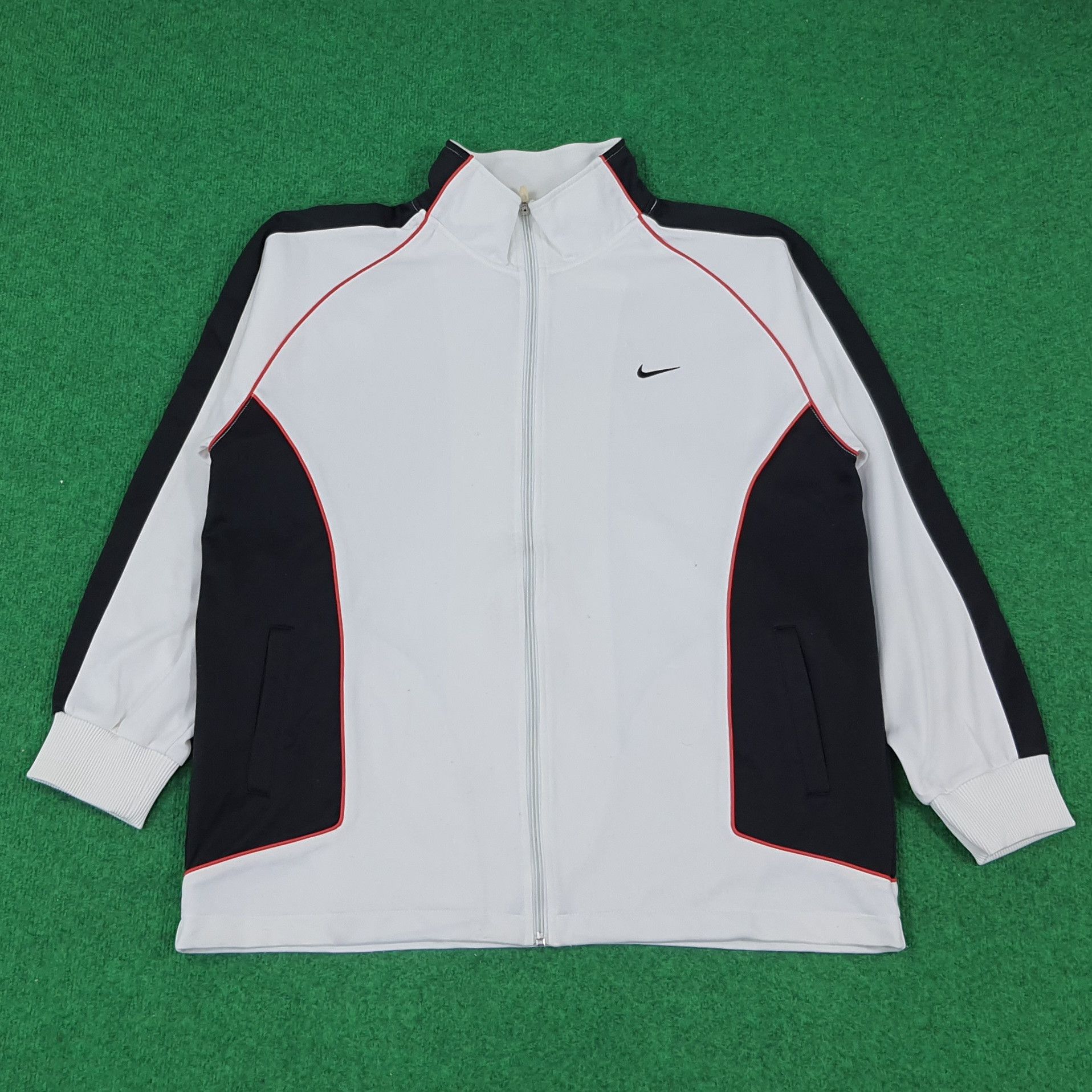Nike × Vintage Vintage NIKE Big Swoosh Sportswear Jacket Size US L / EU 52-54 / 3 - 3 Thumbnail