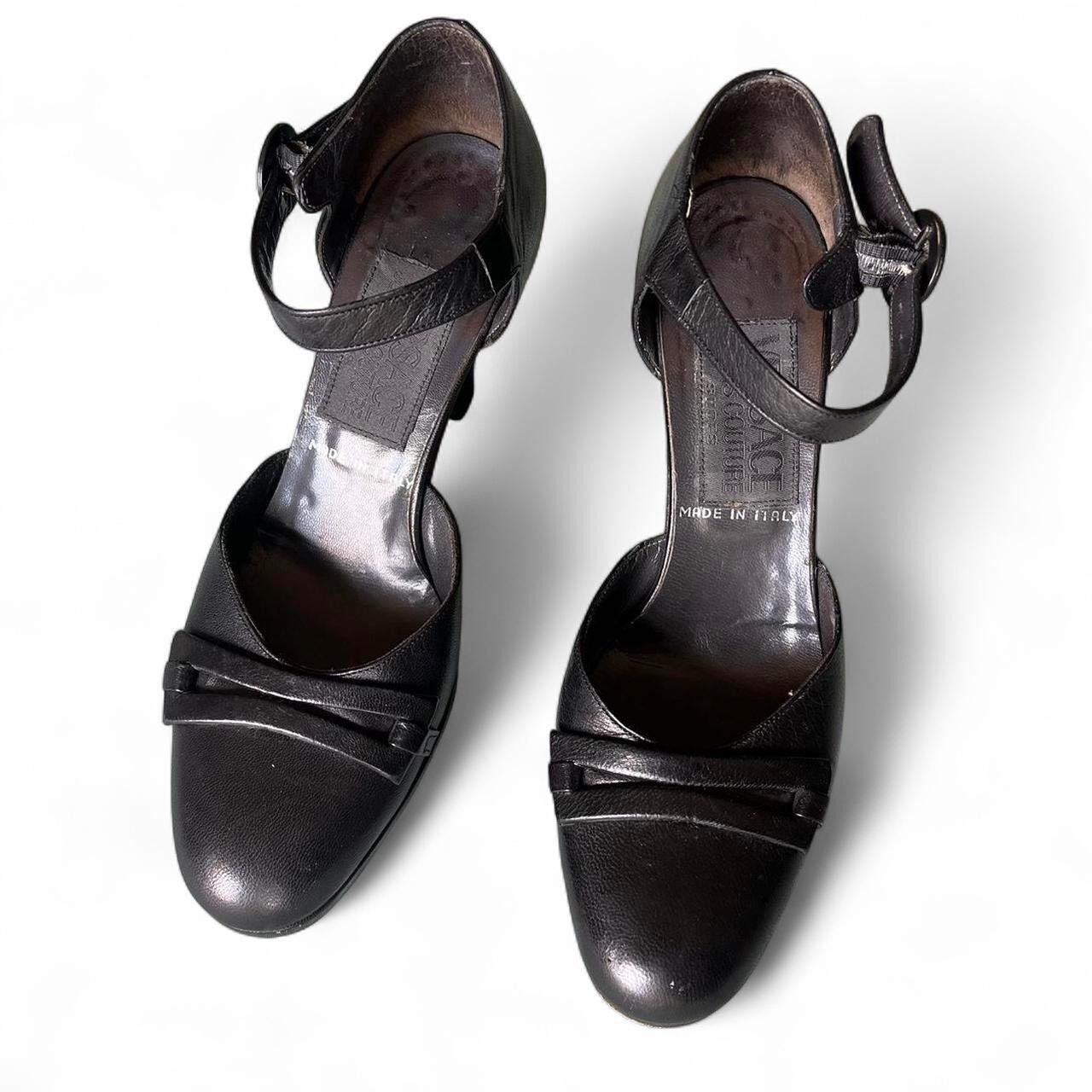 Versace Jeans Couture Vintage Versace Jeans Couture Leather Block Heels Size US 8 / IT 38 - 2 Thumbnail