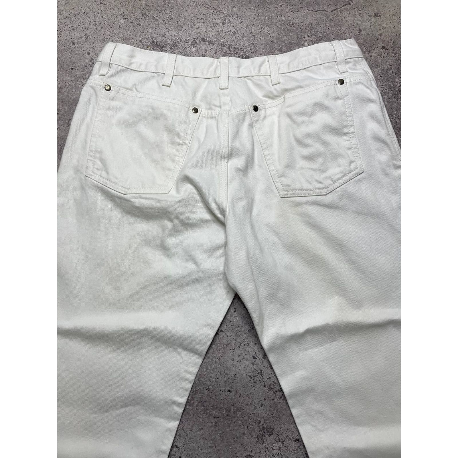 Yves Saint Laurent Vintage Yves Saint Laurent White Jeans Size XL Cotton Pants Size 34" / US 12 / IT 48 - 10 Thumbnail