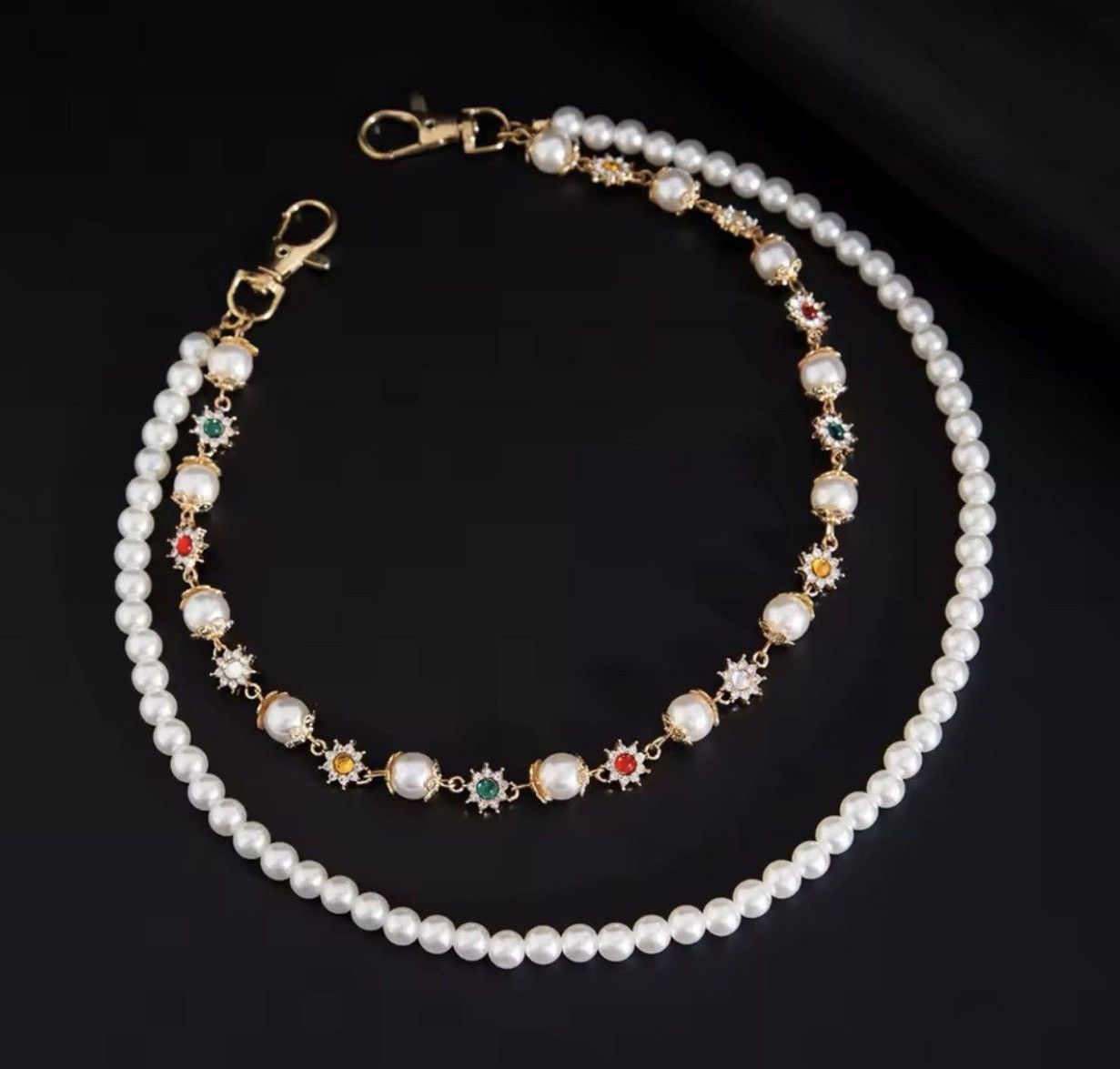 Other Exquisite Imitation Pearl Keychain Wallet Belt Chain Size ONE SIZE - 5 Thumbnail