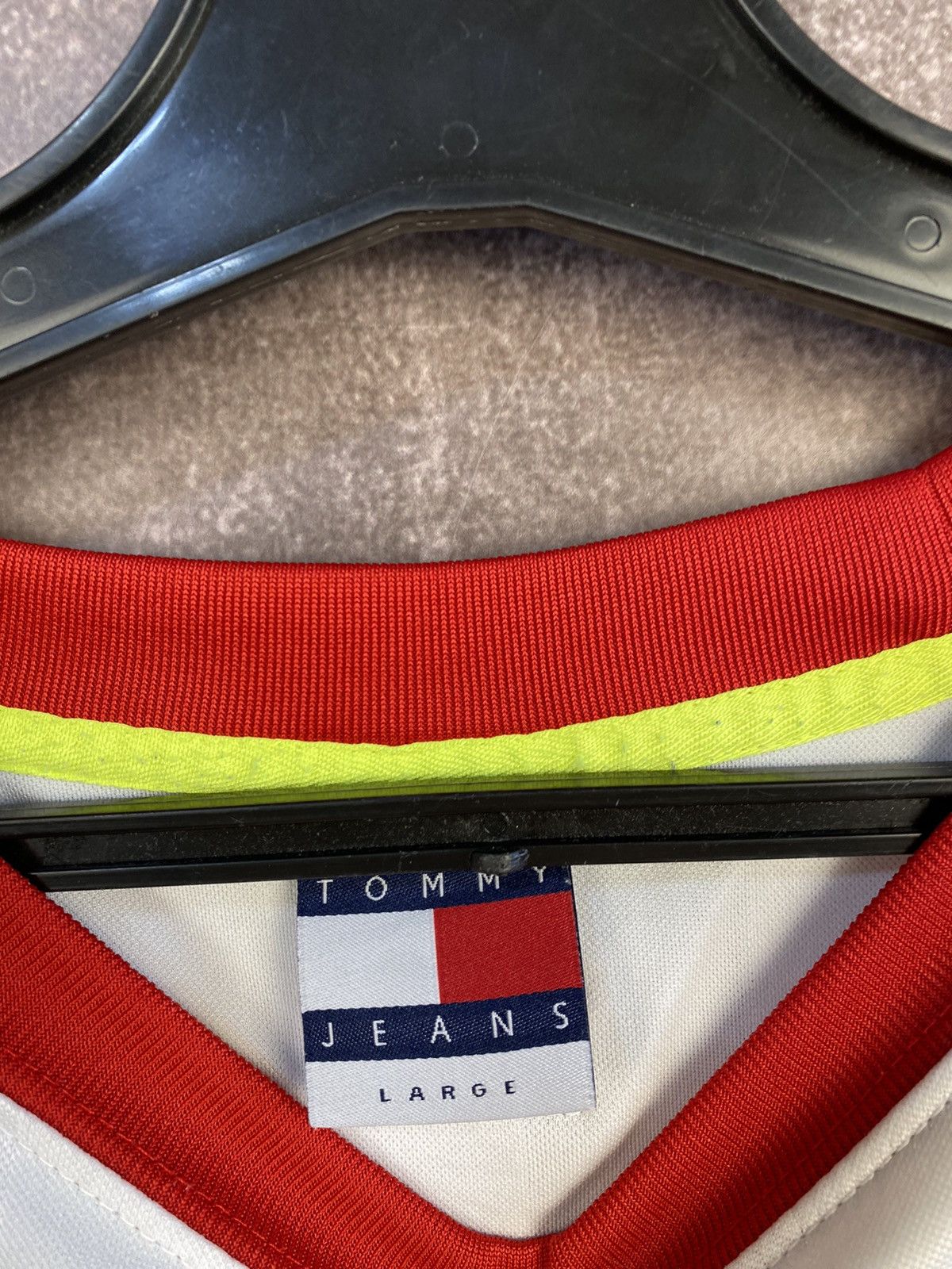 Vintage Vintage 90s Tommy Hilfiger Jeans Jersey Size US L / EU 52-54 / 3 - 6 Thumbnail