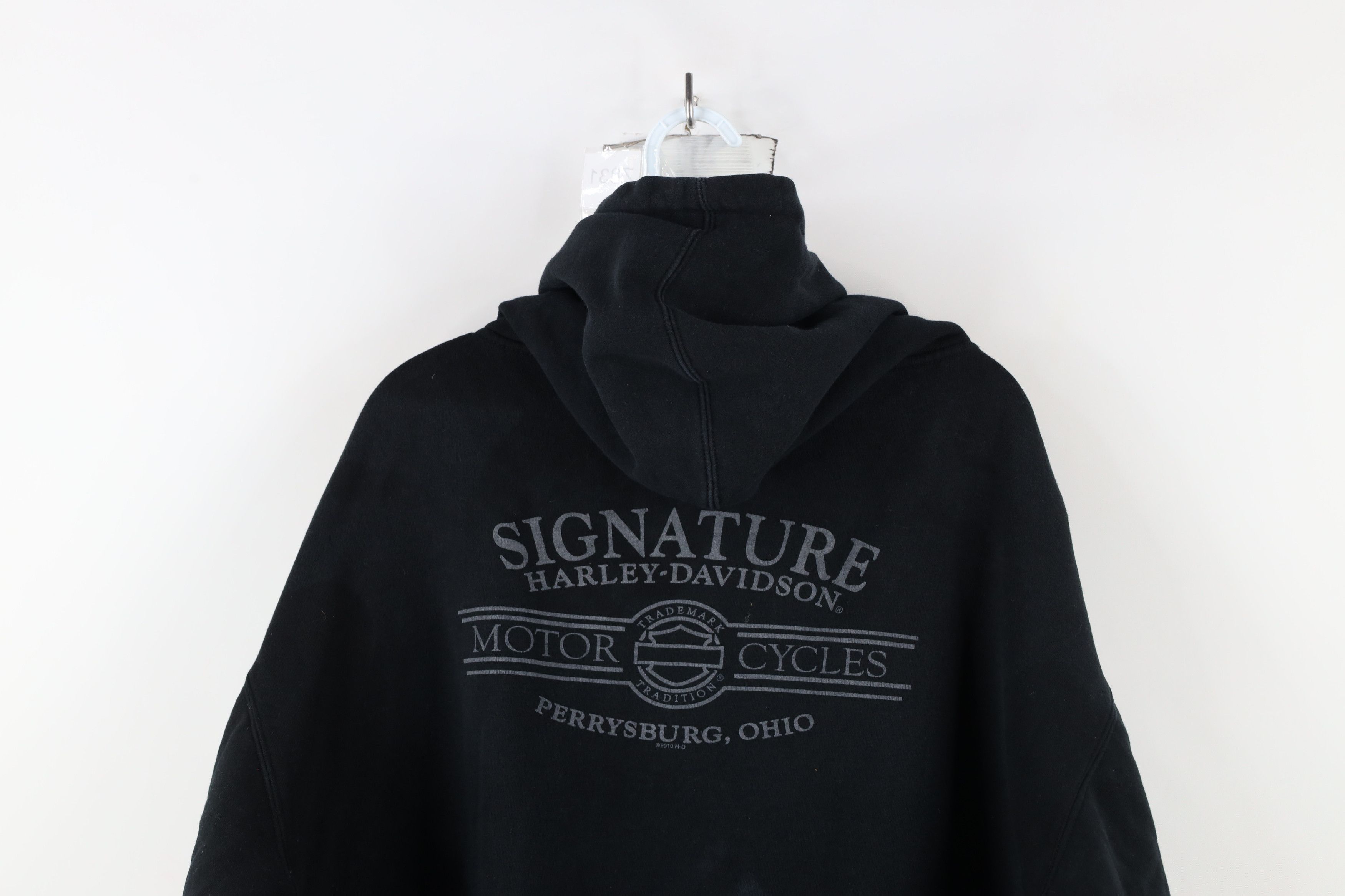 Harley Davidson × Vintage Vintage Y2K Harley Davidson Flames Full Zip Hoodie Black Size 3XL / US 20-22 - 16 Thumbnail