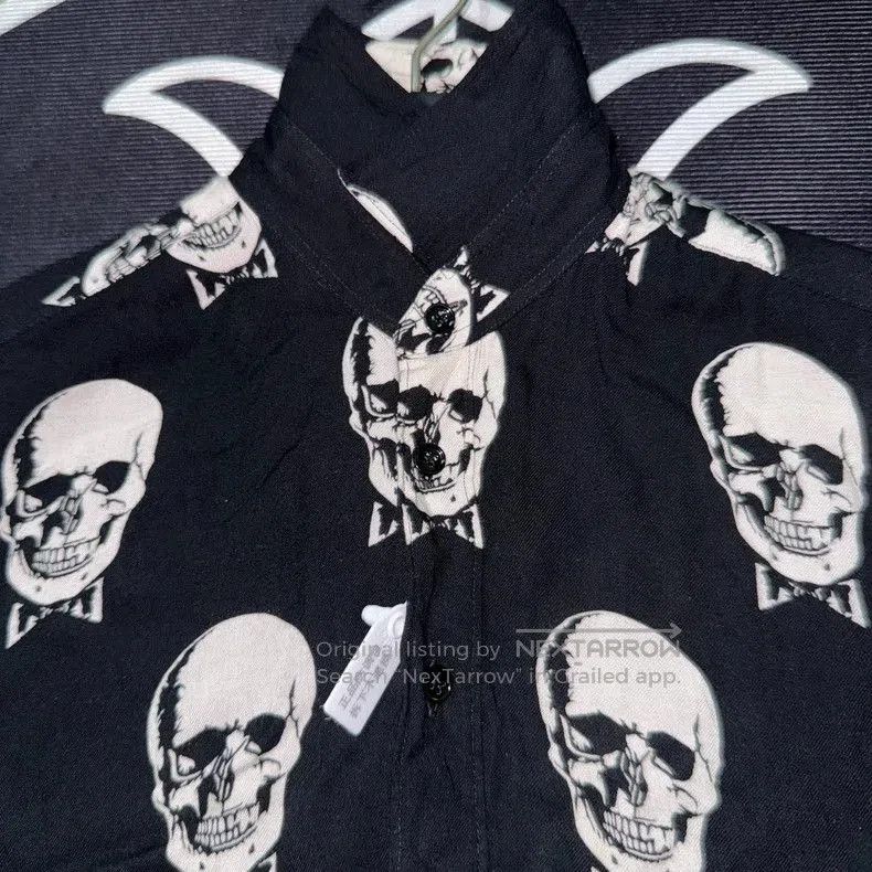 Saint Laurent Paris Saint Laurent Skull Print Silk Shirt Size US M / EU 48-50 / 2 - 3 Thumbnail