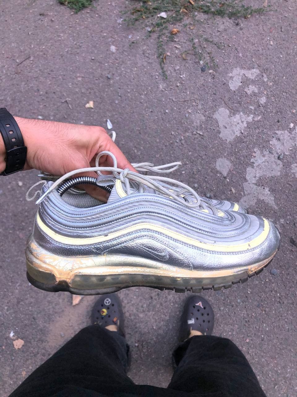 Nike Vintage Nike Air Max 97 Reflective Retro Sneakers Y2K 90s Size US 8.5 / EU 41-42 - 12 Thumbnail