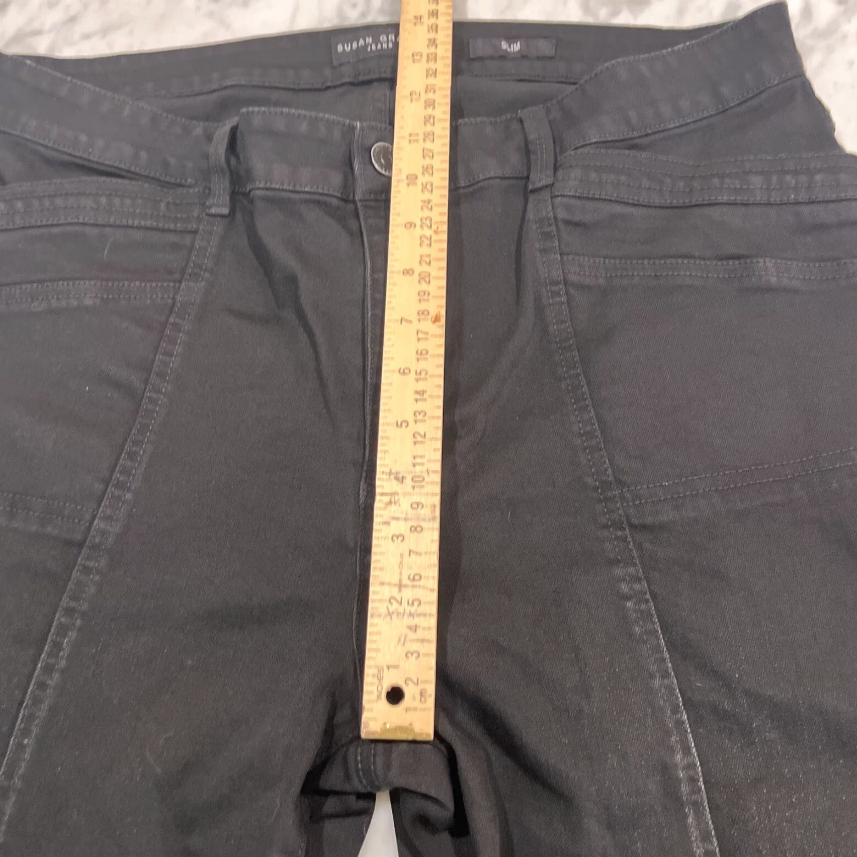 Vintage Susan Graver Jeans Women's 18WP Black Pull-On Slim Skinny Plus Size Womens Size 40" / US 18 - 6 Thumbnail