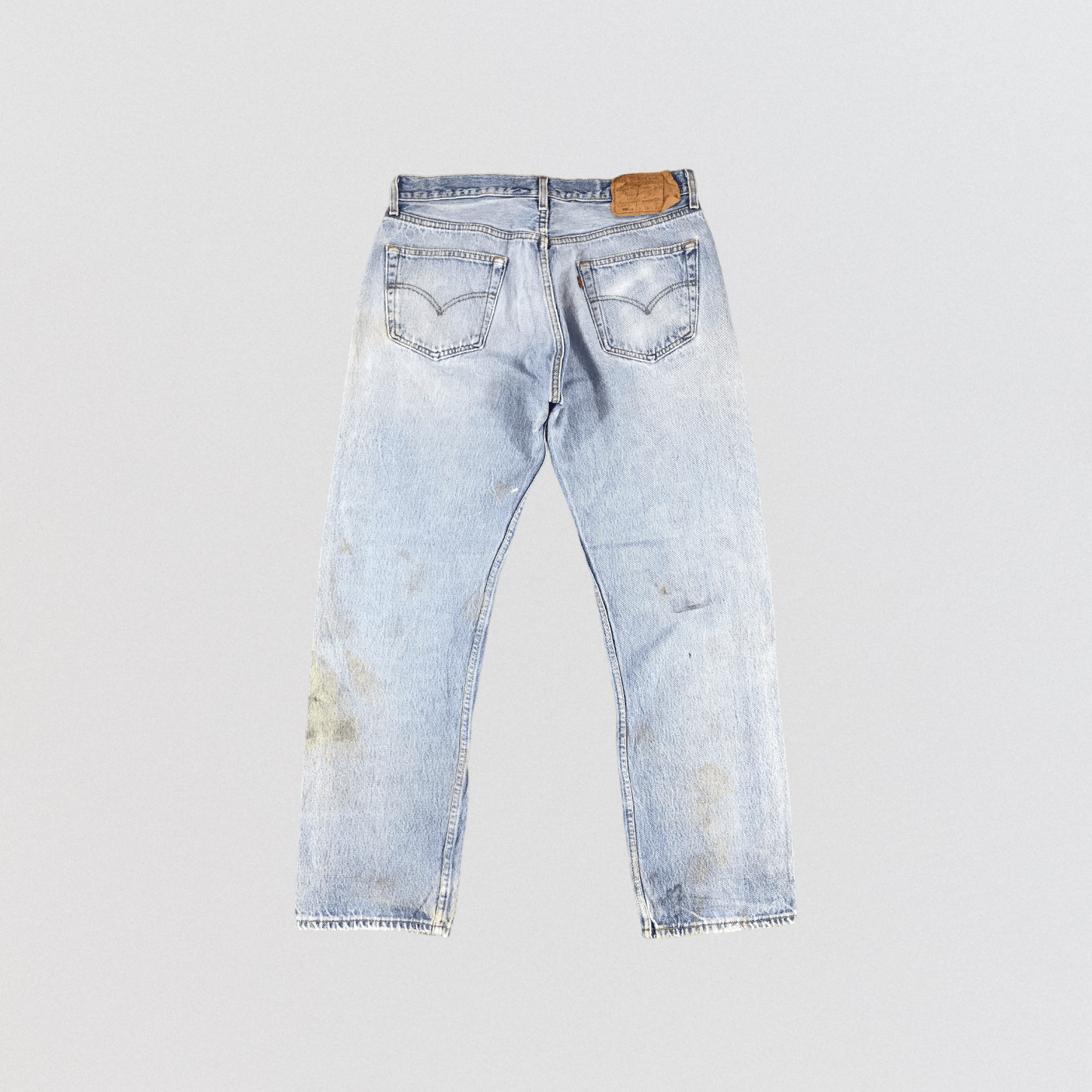 Levi's Vintage Distress Light Wash Levis 501 Jeans-JM915 Size US 32 / EU 48 - 2 Thumbnail