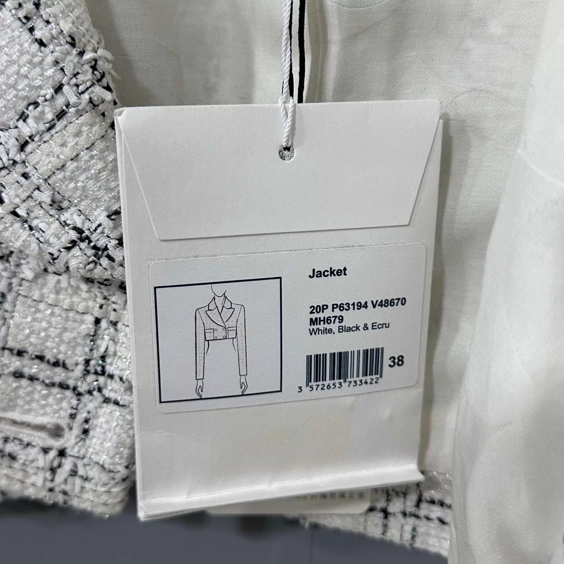 Chanel Chanel Snow White Gingham Short Jacket Women's IT 38 New Size S / US 4 / IT 40 - 6 Thumbnail
