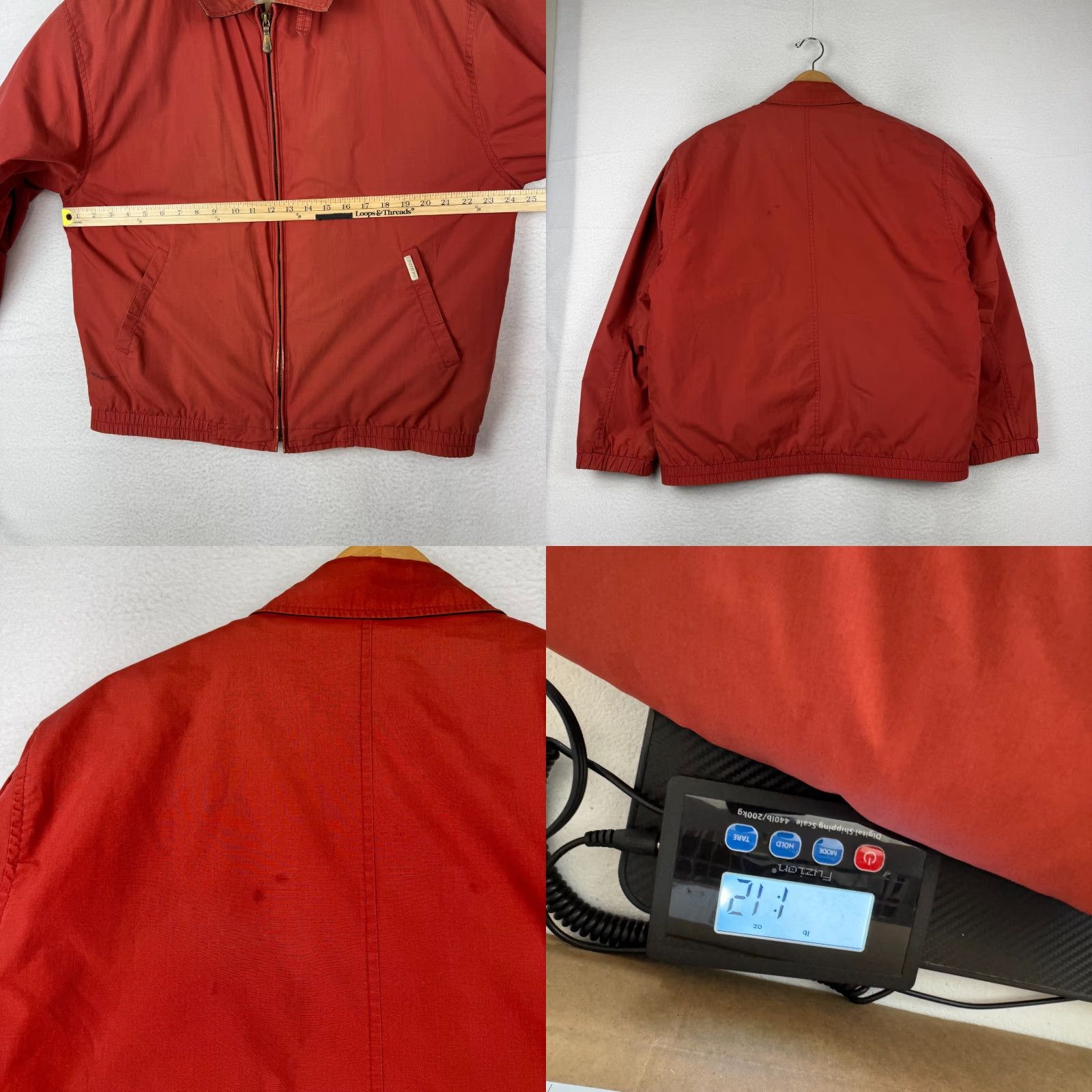 London Fog London Fog Men's Jacket Full Zip Plaid Quilt Lined Cotton Blend Red M Windbreaker Winter Fall Casual Regular Size US M / EU 48-50 / 2 - 8 Thumbnail