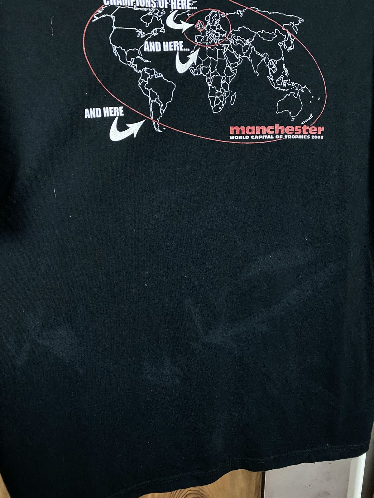 Vintage ⚽️Vintage T-Shirt Manchester United Champions Of Here Tee⚽️ Size US XL / EU 56 / 4 - 2 Thumbnail