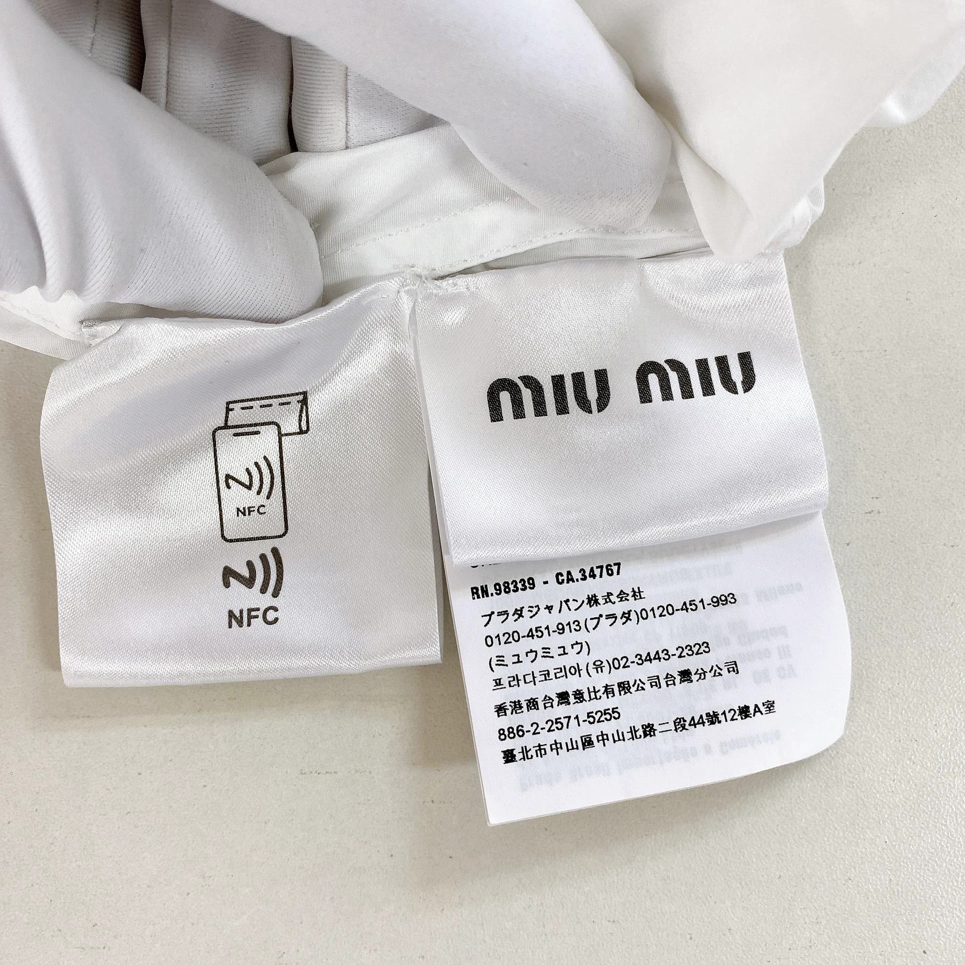 Miu Miu MIU MIU White Sleeveless Shirt Size XS / US 0-2 / IT 36-38 - 6 Thumbnail