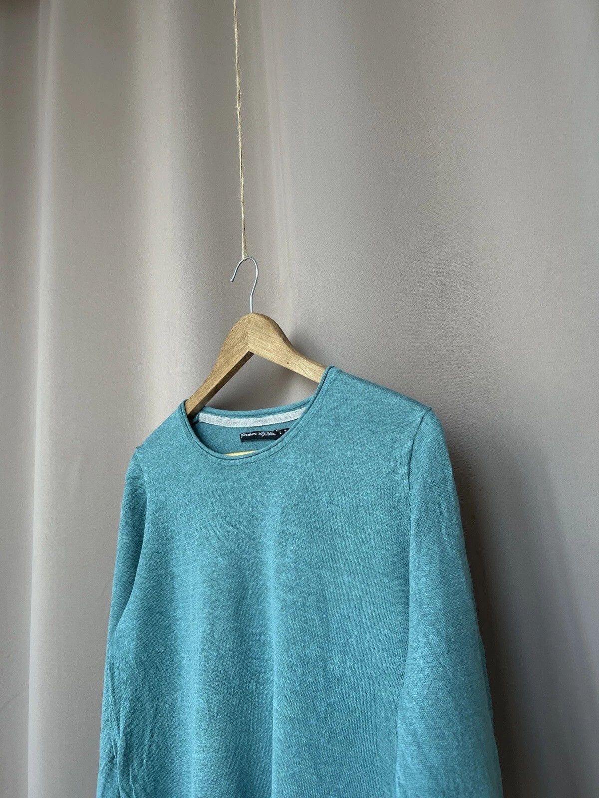 Gudrun Sjoden Gudrun Sjoden Linen Long Sweater Womens Size L Turquoise Size L / US 10 / IT 46 - 4 Thumbnail