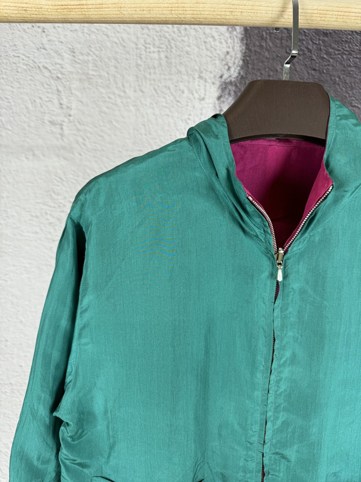 Kenzo Kenzo Paris vintage green pink silk reversible hooded jacket Size XS / US 0-2 / IT 36-38 - 4 Thumbnail
