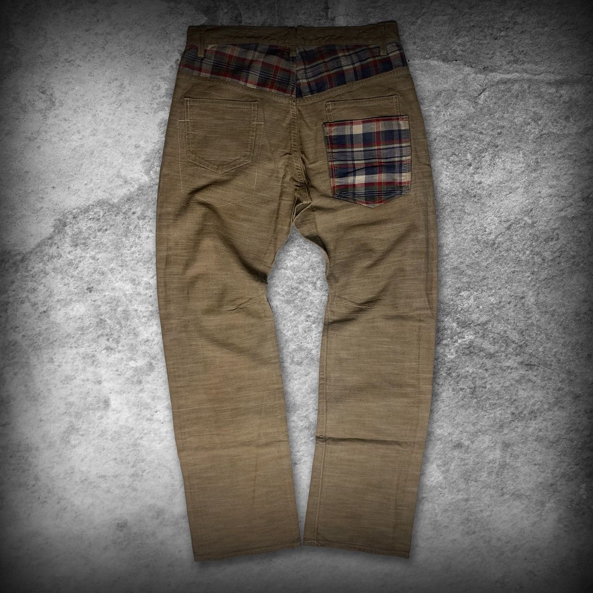 Japanese Brand The MAD Elemental Plaid Pocket Work Pants Size US 33 - 6 Thumbnail