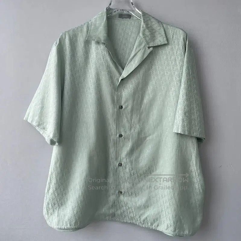 Dior Dior Green Short Sleeve Men's Shirt . Size US L / EU 52-54 / 3 - 1 Thumbnail