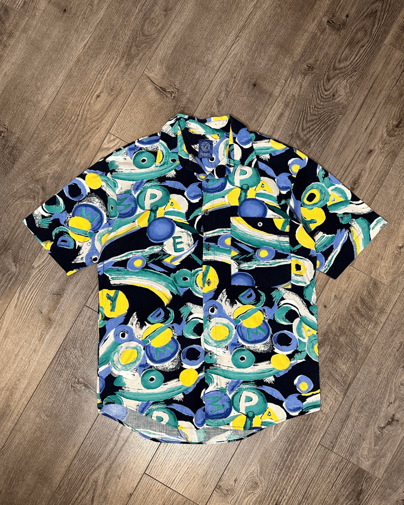 Vintage Vintage Crazy Abstract Pattern Protocol Button Up T-Shirt L Size US L / EU 52-54 / 3 - 1 Thumbnail