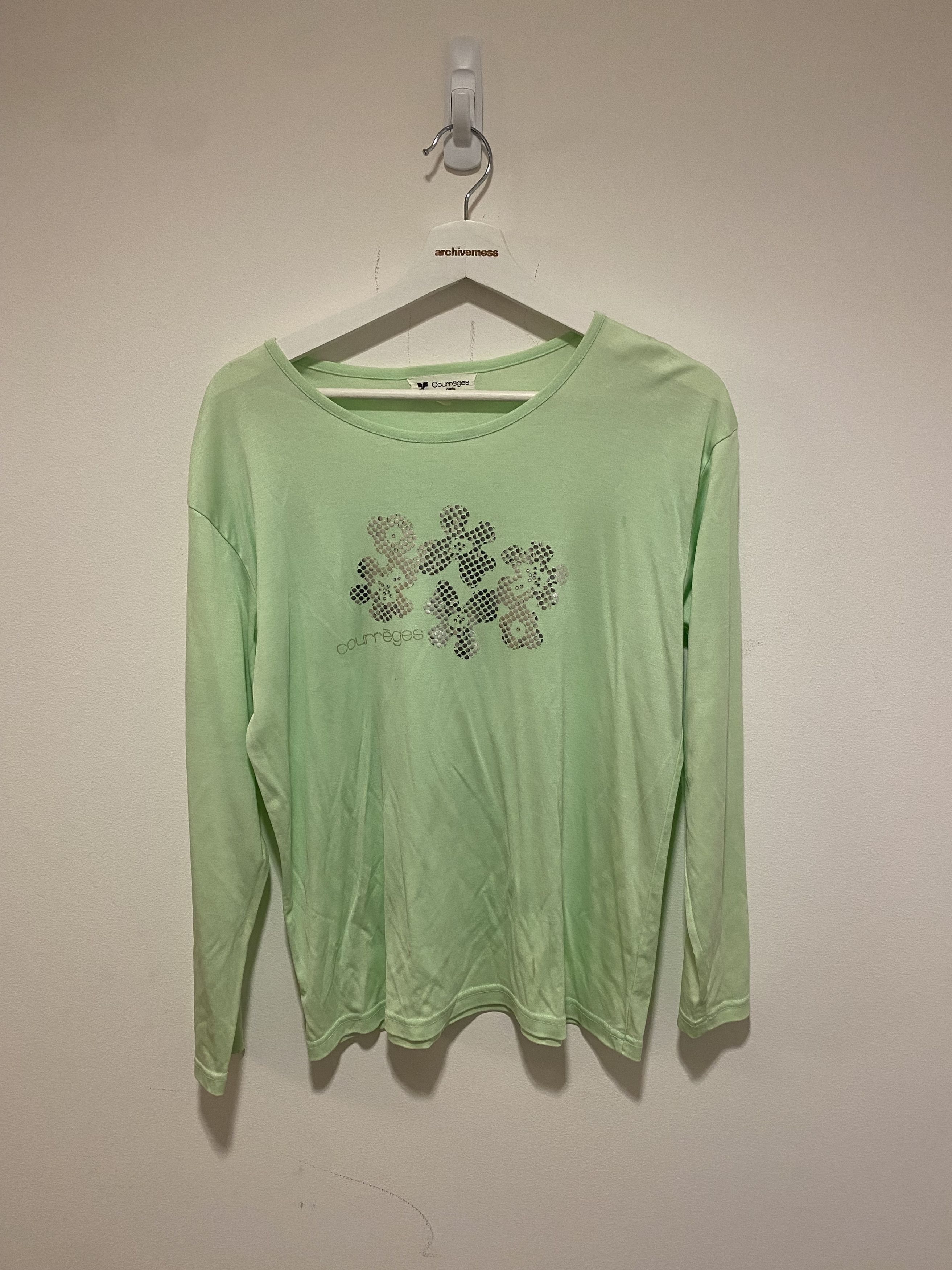 image of Courreges Clover Long Sleeve in Green, Men's (Size Small)