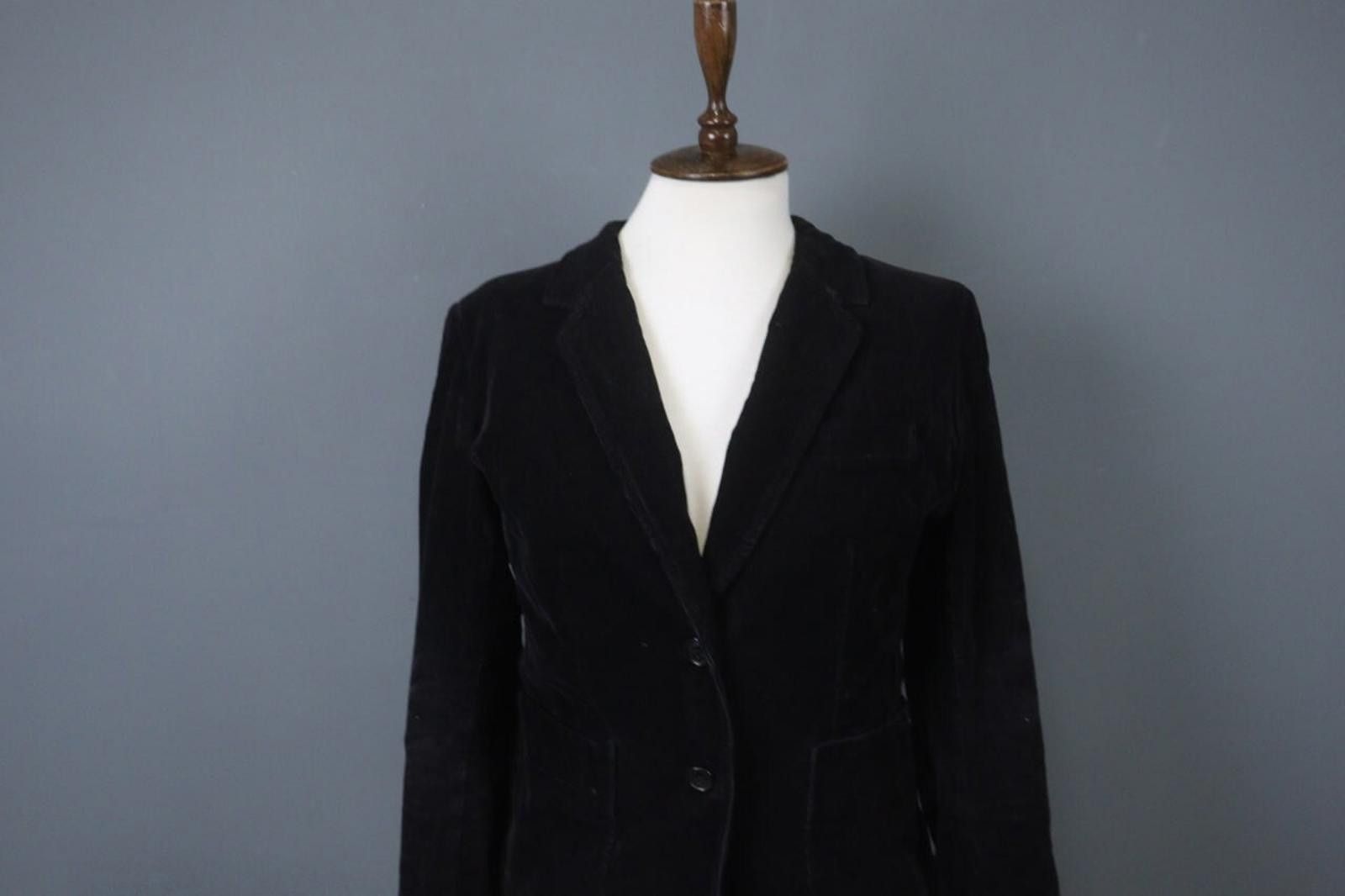 Lacoste Lacoste Black Cotton Corduroy Notch Blazer Jacket Size 38 Size M / US 6-8 / IT 42-44 - 2 Thumbnail
