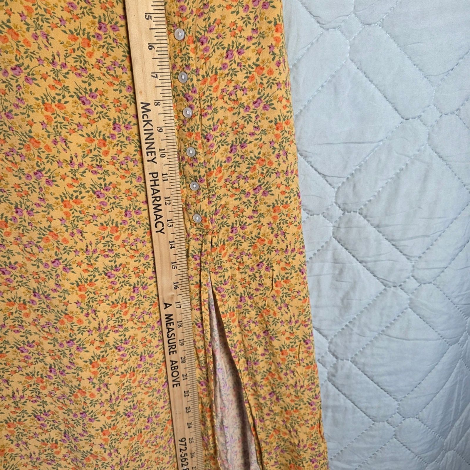 American Eagle Outfitters American Eagle Court Floral Midi Skirt Size M Viscose Size 29" - 5 Thumbnail