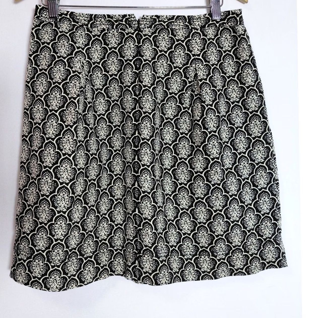 Loft LOFT Skirt Womens Size 6 Black White Linen Blend Geometric Lightweight Size 28" / US 6 / IT 42 - 2 Thumbnail