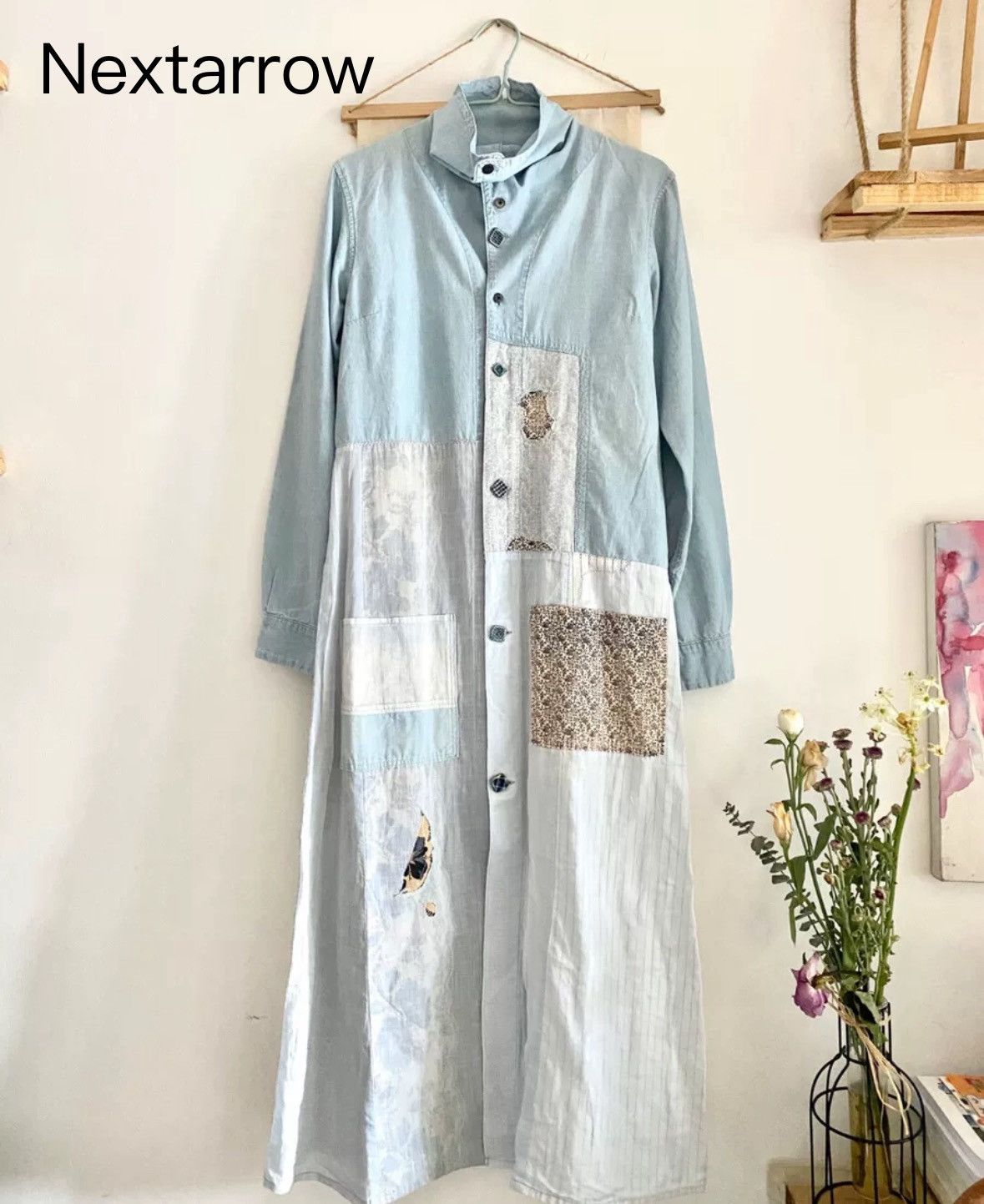 Kapital Kapital denim distressed shirt dress 2412-Nextarrow Size S / US 4 / IT 40 - 1 Thumbnail