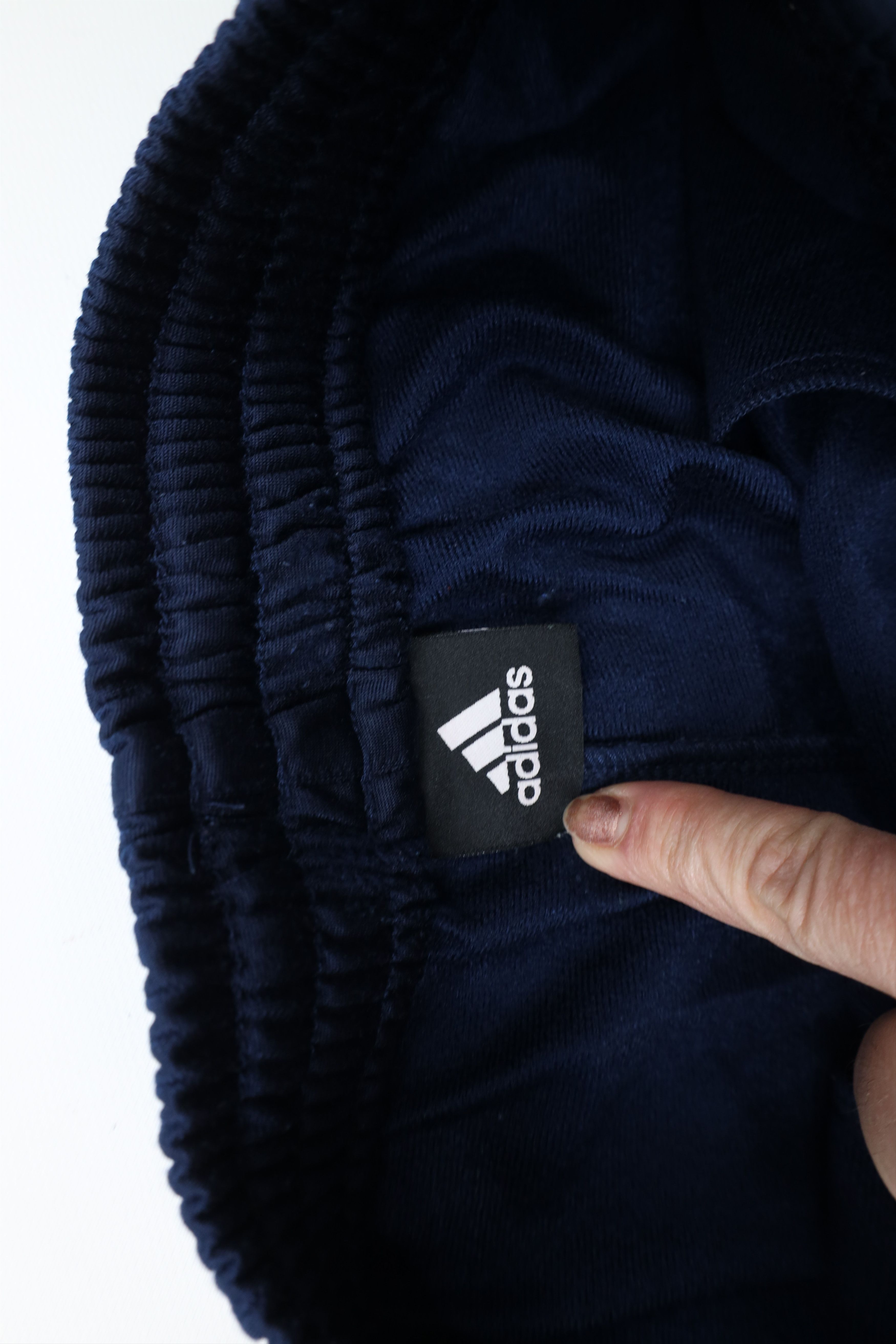 Adidas × Vintage Vintage Adidas Striped Wide Leg Sweatpants Pants Navy Blue Size US 34 / EU 50 - 10 Thumbnail
