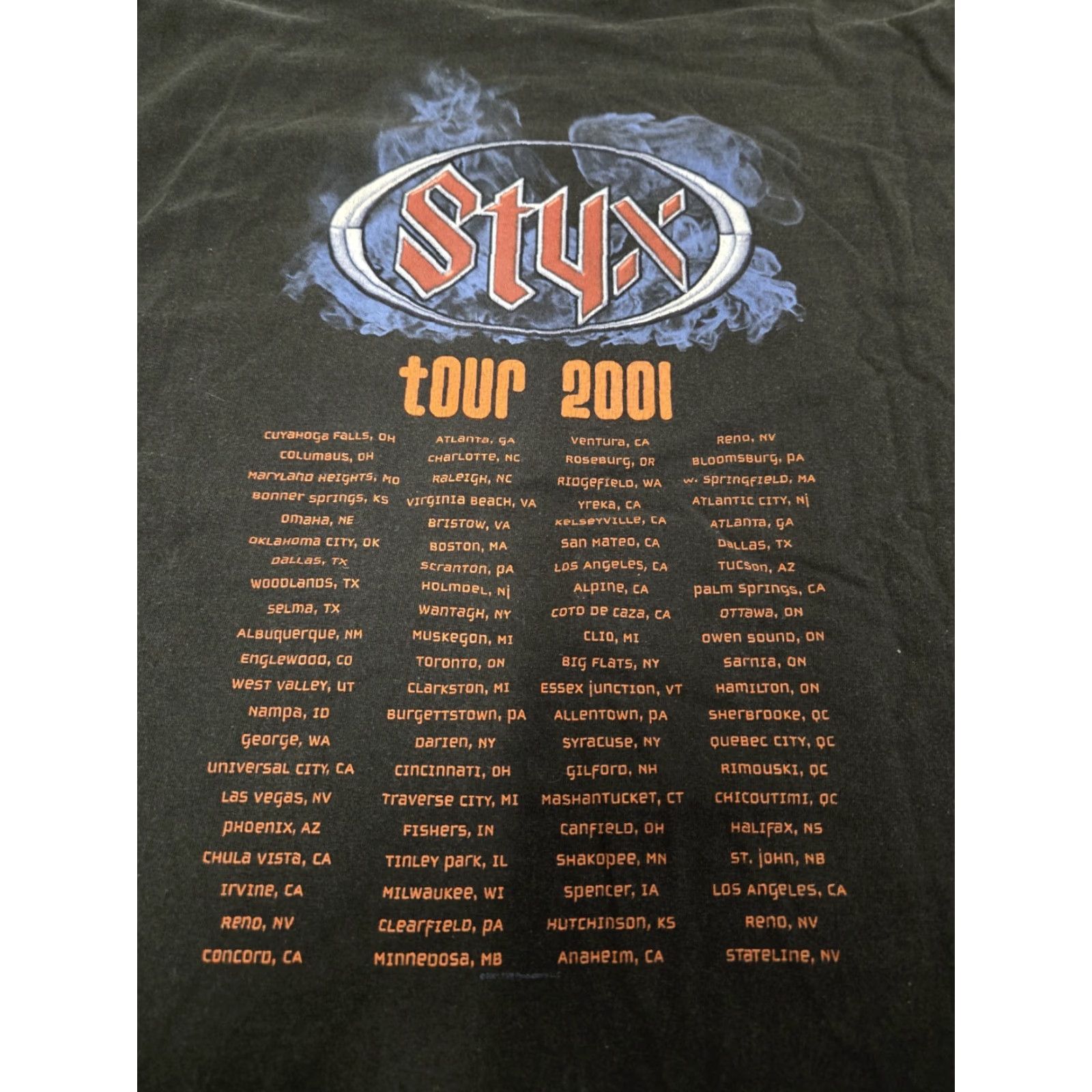 Vintage VINTAGE Styx Tour T-Shirt Black Cotton Crew Neck Short Sleeve Mens L Graphic Print 2000s Y2K Size US L / EU 52-54 / 3 - 6 Thumbnail