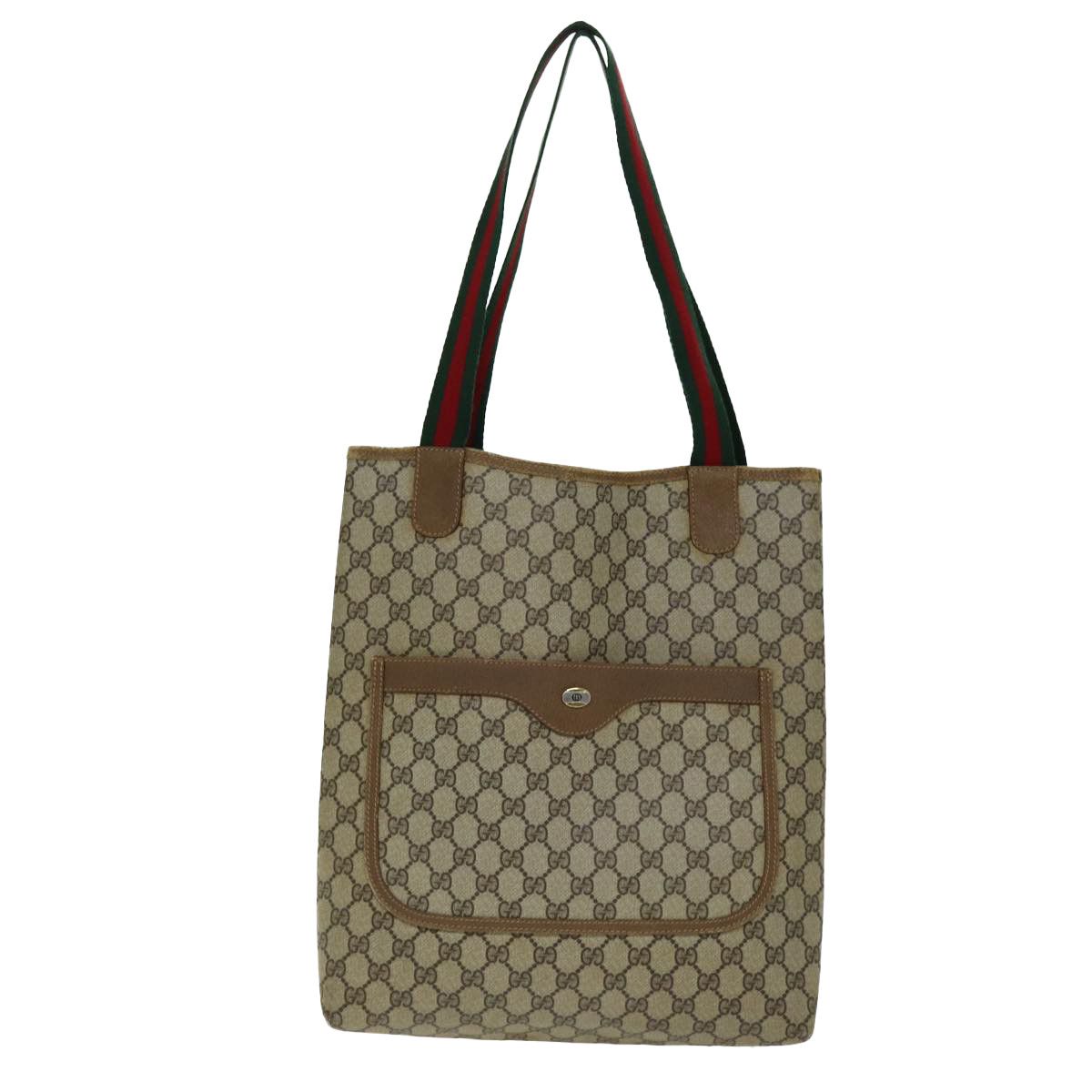 Gucci Gg Supreme Beige Canvas Tote Bag (Pre-Owned) Size ONE SIZE - 1 Thumbnail