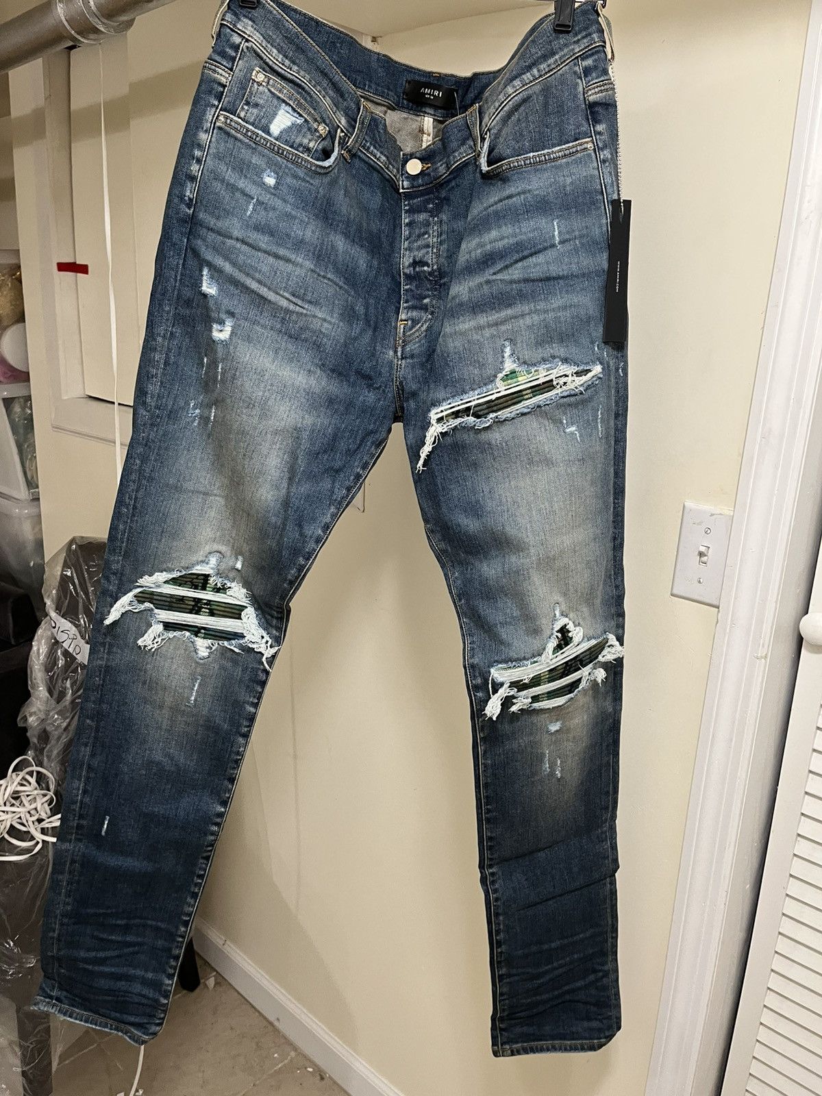 Amiri Amiri MX1 Plaid Jean Sz 38 Size US 38 / EU 54 - 1 Thumbnail