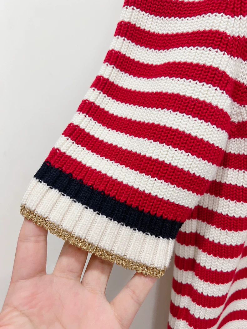 Gucci Gucci Red and white striped navy dress 2504-Nextarrow Size M / US 6-8 / IT 42-44 - 5 Thumbnail
