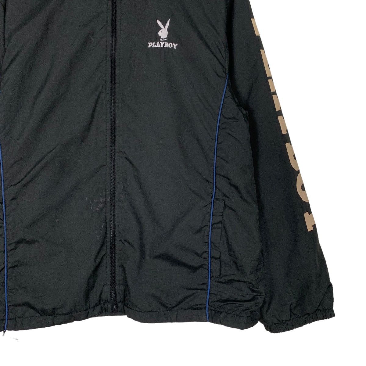 Playboy PLAYBOY Blue Fleece Lined Big Logo Light Jacket #1170-C54 Size US L / EU 52-54 / 3 - 4 Thumbnail