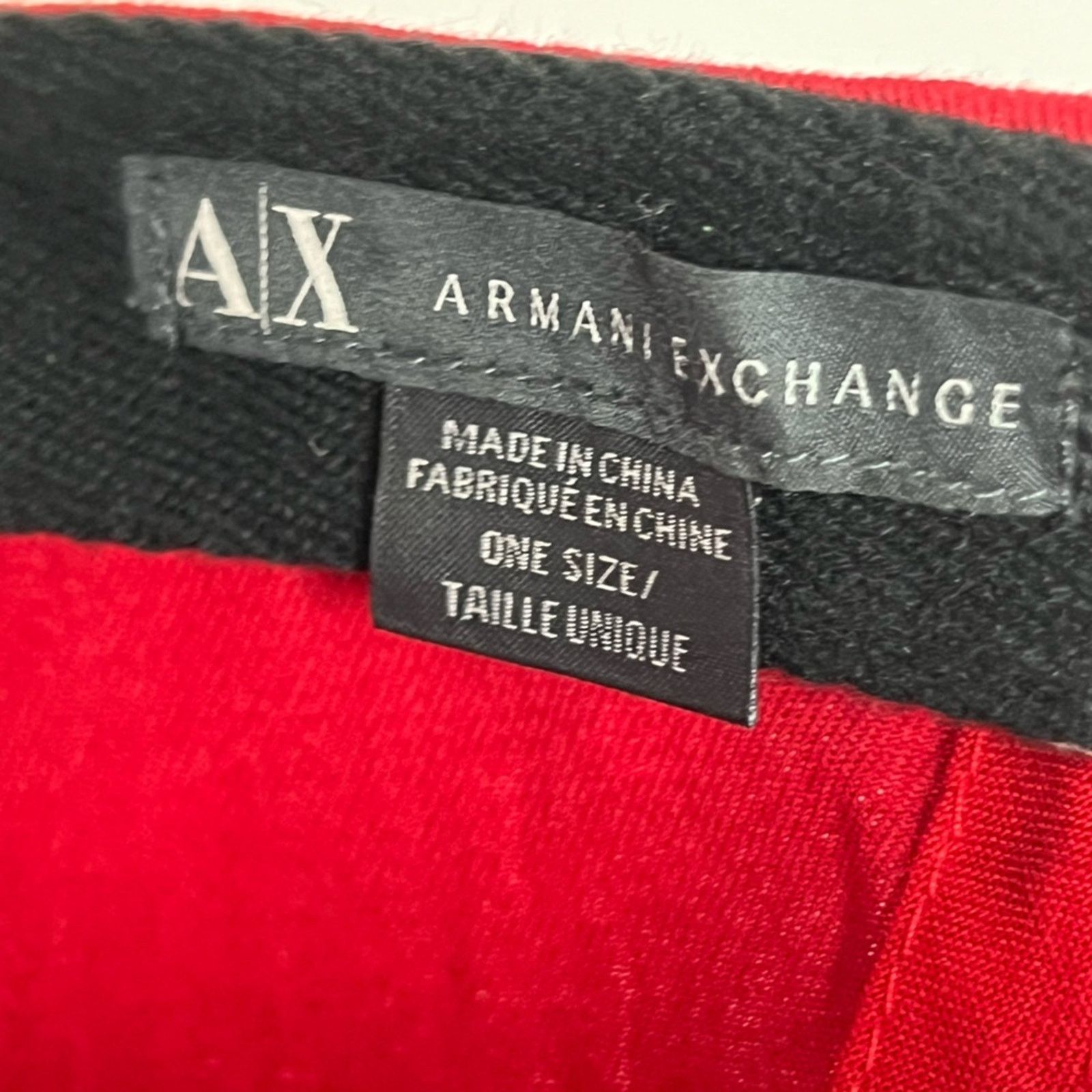 Armani Exchange Armani Exchange A|X Men's Leather Strapback Hat Red CLEAN Size ONE SIZE - 5 Thumbnail