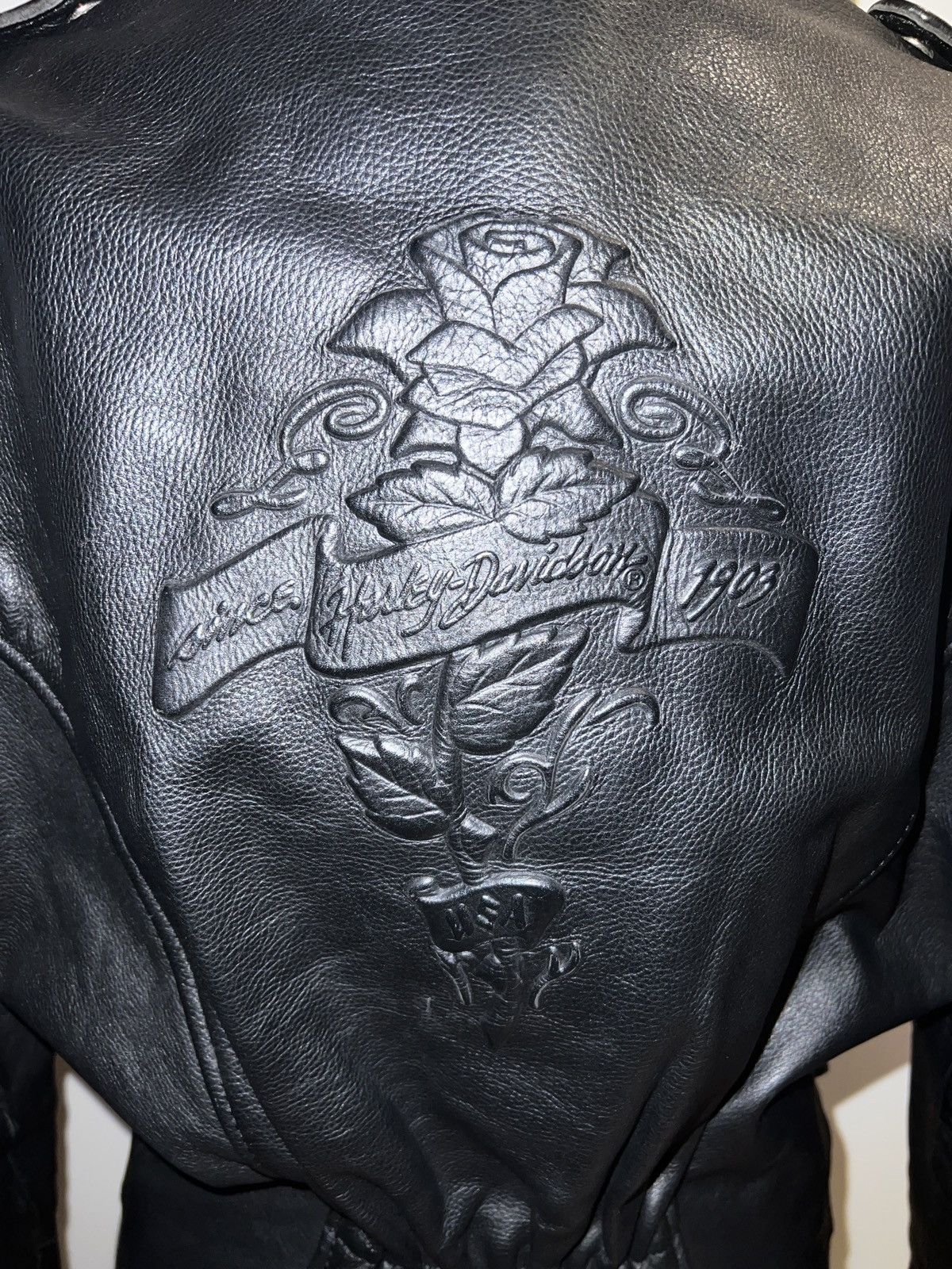 Harley Davidson Harley-Davidson Women’s Leather Jacket Made in Korea Rare! Size M / US 6-8 / IT 42-44 - 3 Thumbnail