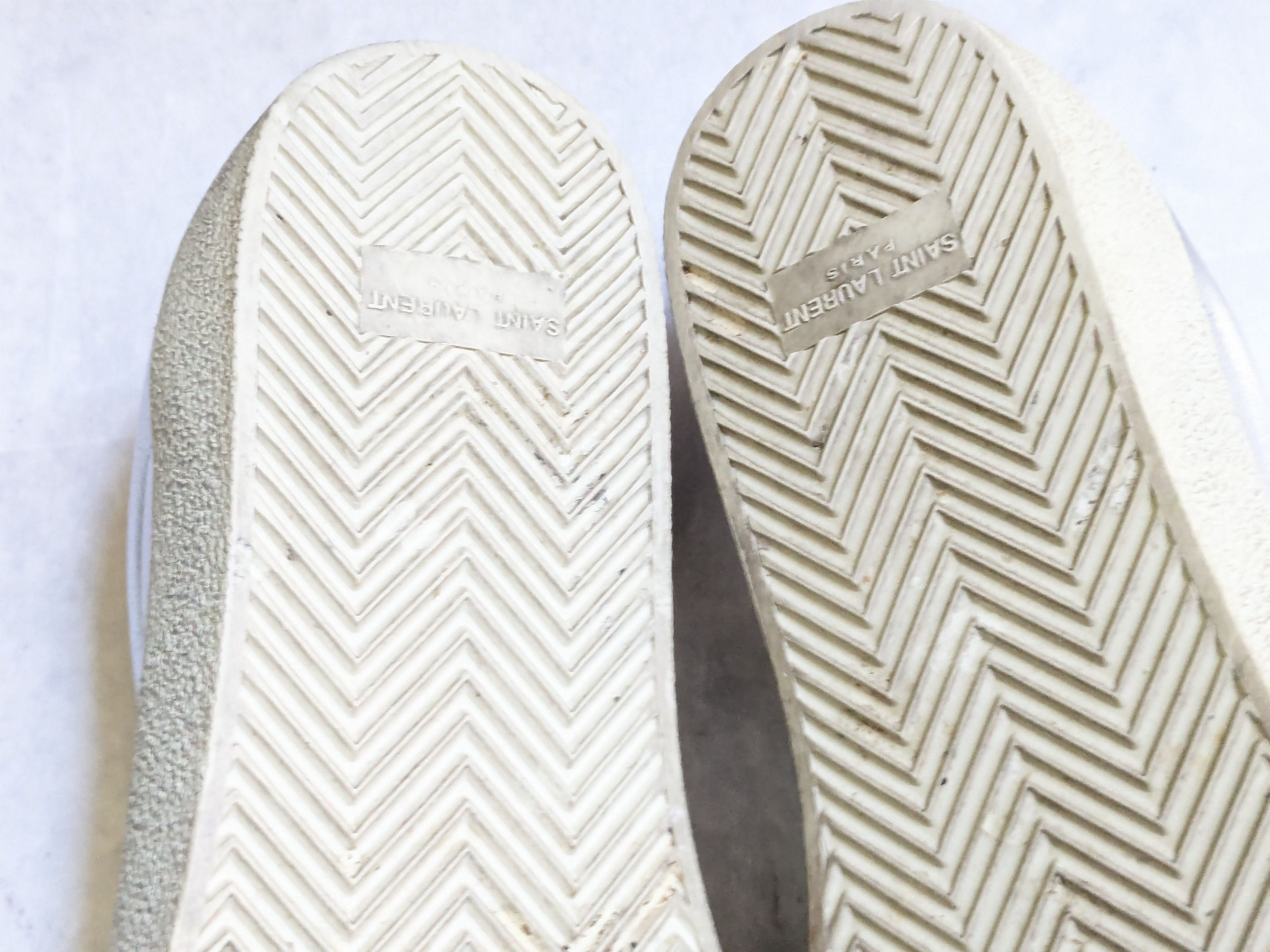 Saint Laurent Paris Saint Laurent Sneakers Silver 12 45 Low Tops Leather Court Size US 12 / EU 45 - 16 Thumbnail
