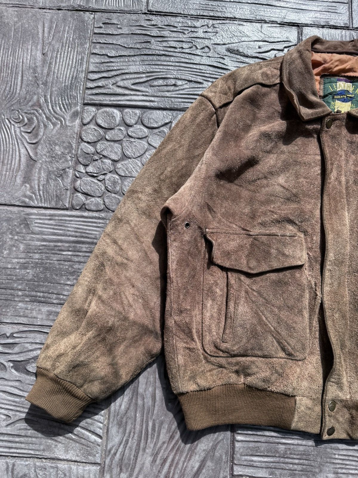 Japanese Brand Vintage 90s Leather Suede Jacket Schott Style Size US L / EU 52-54 / 3 - 4 Thumbnail
