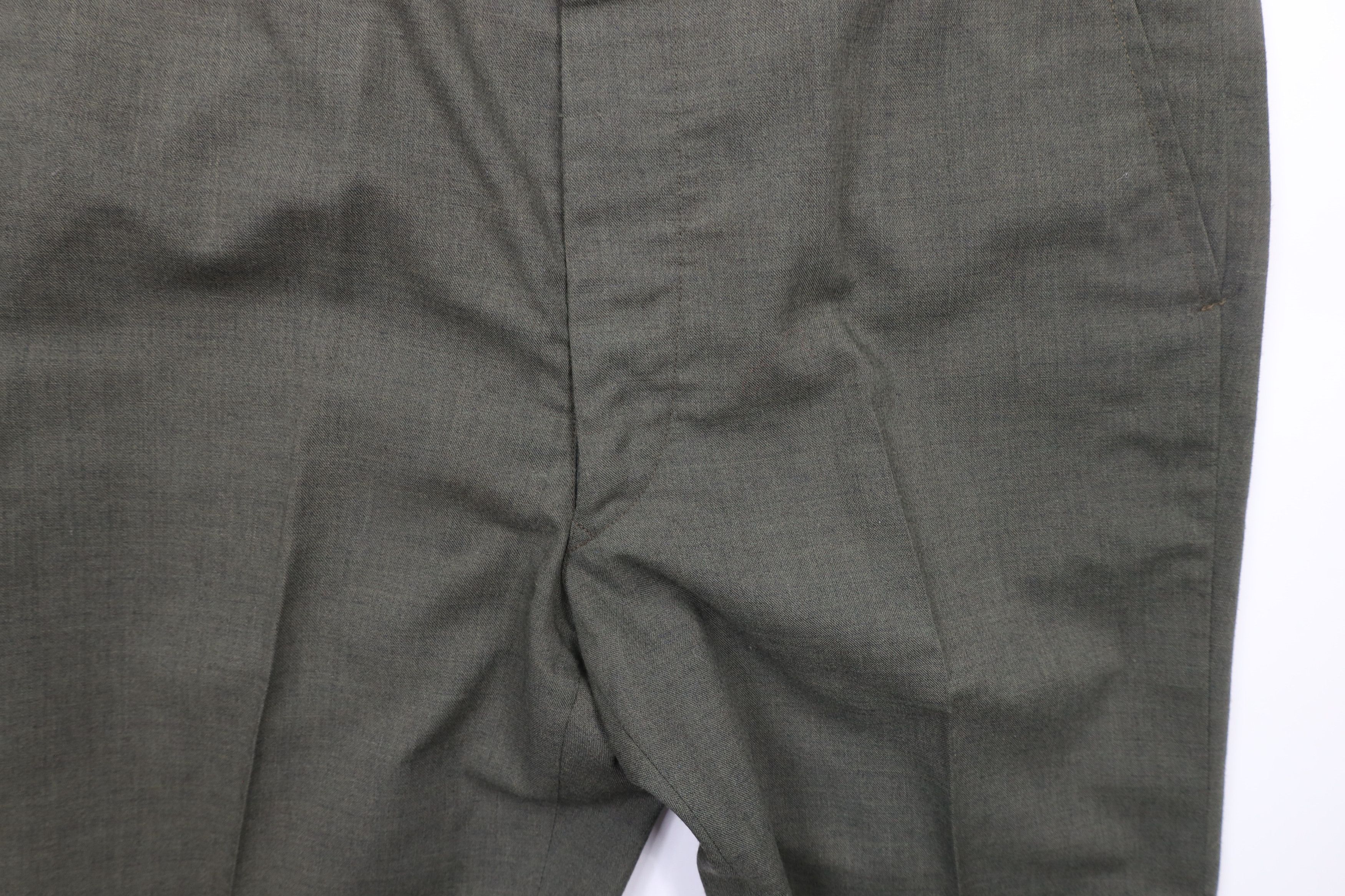 Vintage Vintage 70s Streetwear Flat Front Trousers Chino Pants Green Size US 34 / EU 50 - 5 Thumbnail