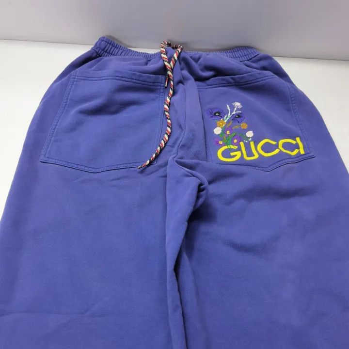 Gucci Gucci Gucci FW22 Logo Floral Embroidered Joggers -2506 Size US 26 / EU 42 - 8 Thumbnail